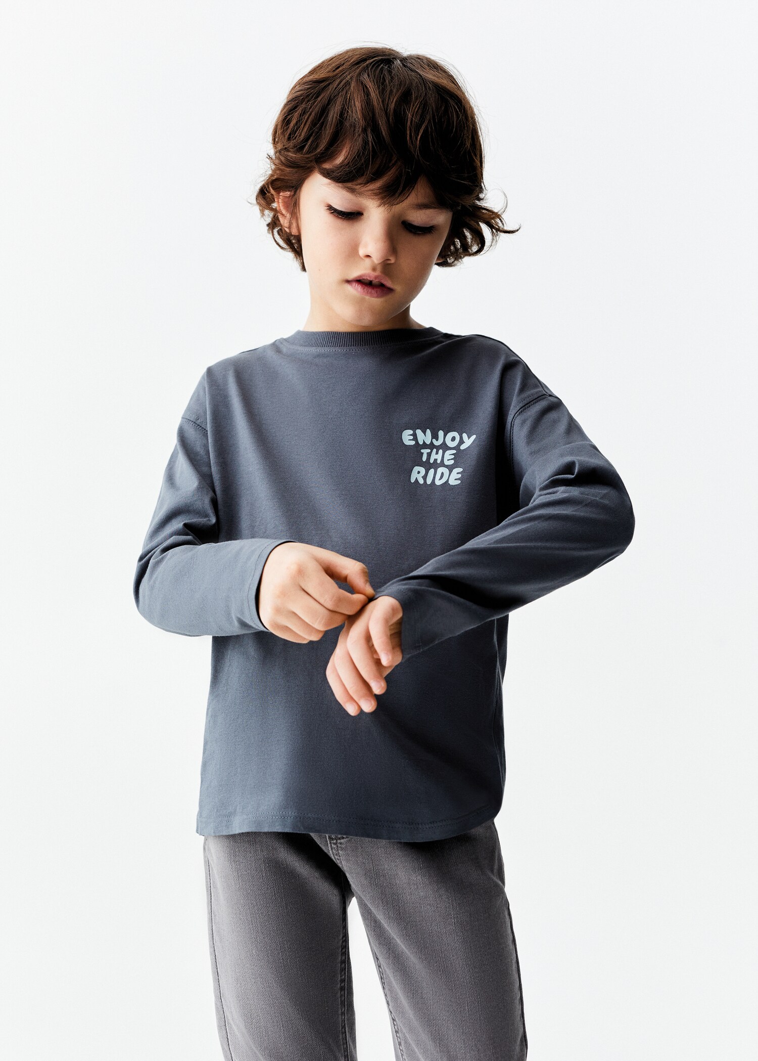 Printed long sleeve t-shirt - Medium plane