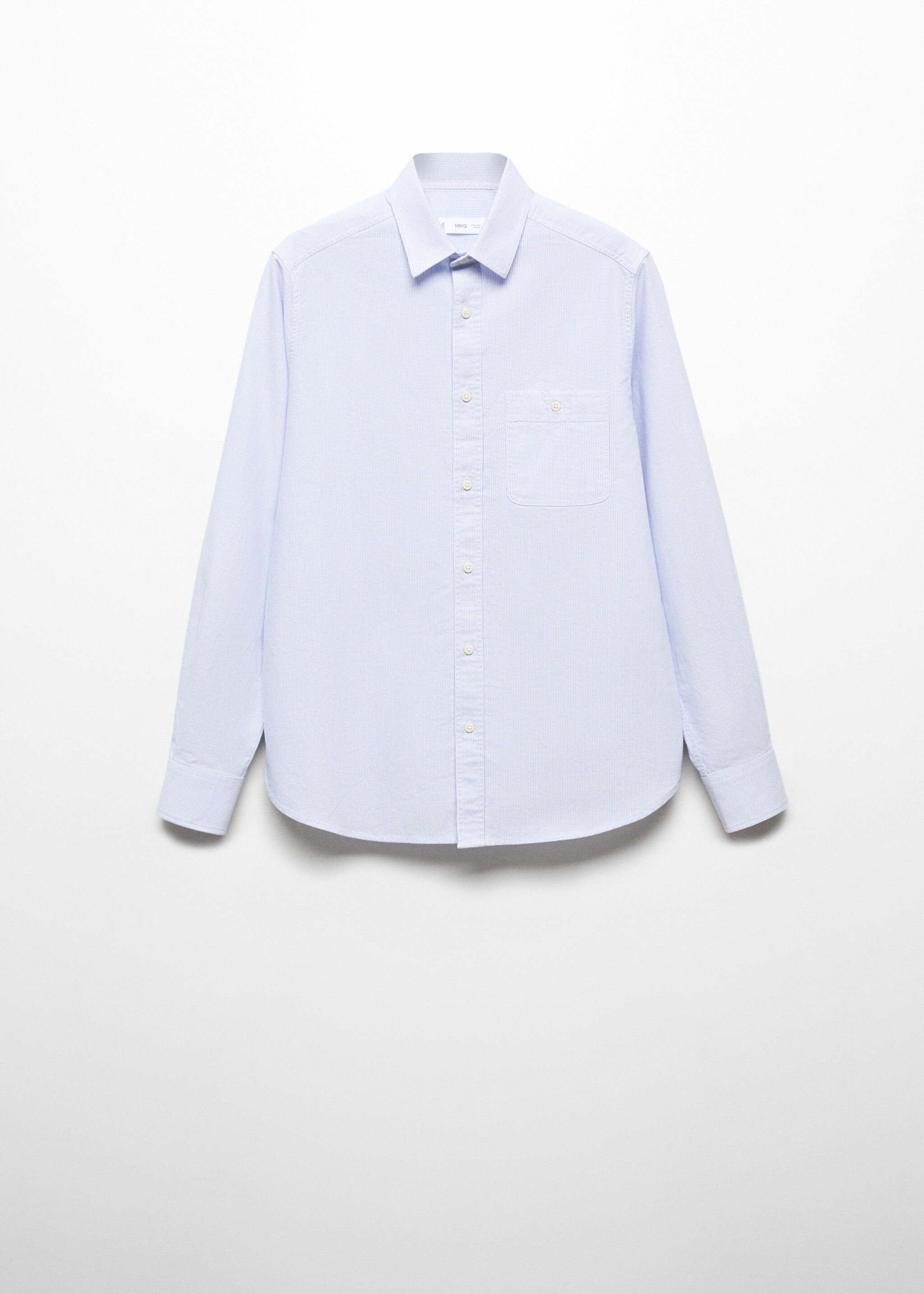Oxford cotton shirt - Article without model, Blue. Ref: 67030655-00.