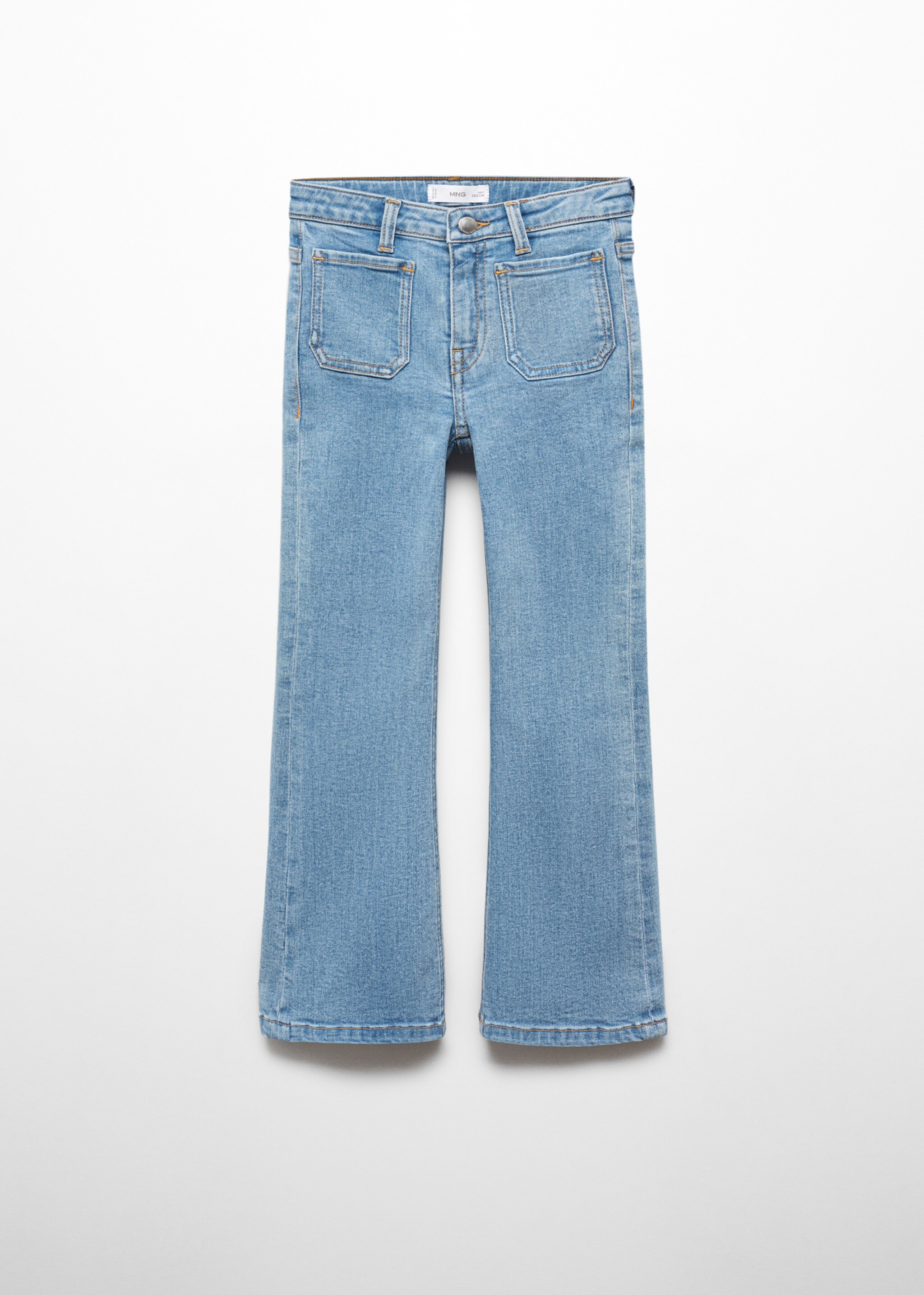 Jean flare poches - Article sans modèle, Bleu moyen. Ref: 67030672-00.