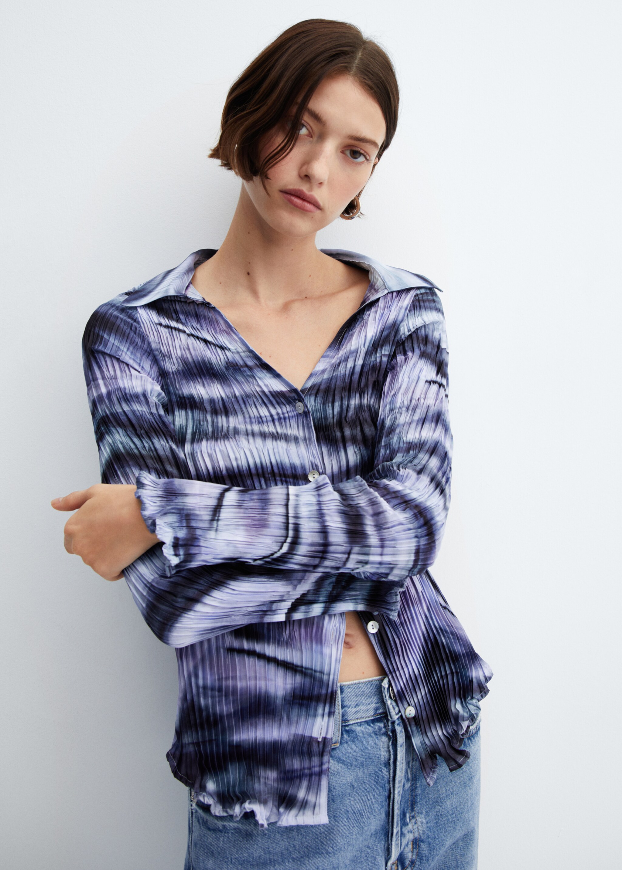 Plissiertes Tie-Dye-Hemd - Detail des Artikels 2