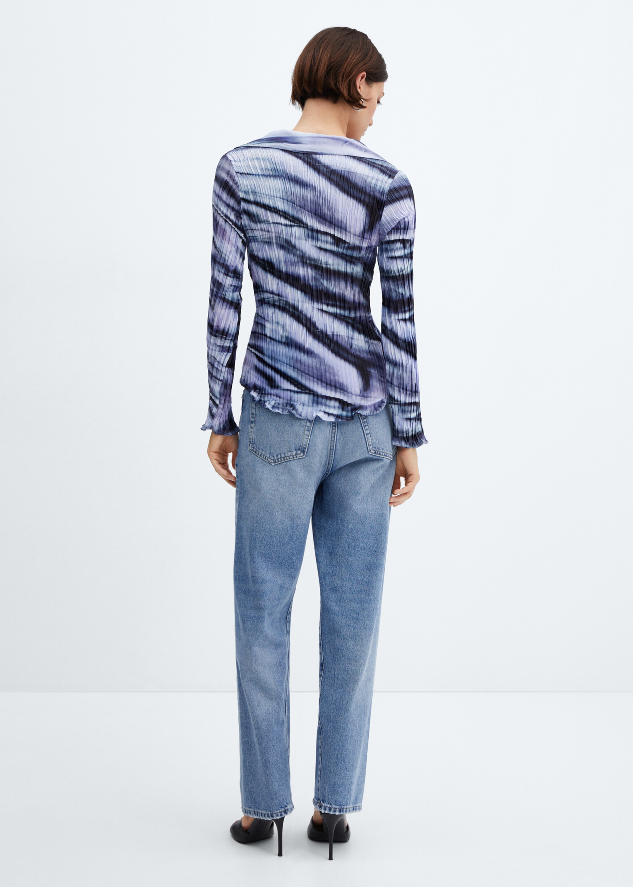 Plissiertes Tie-Dye-Hemd - Rückseite des Artikels