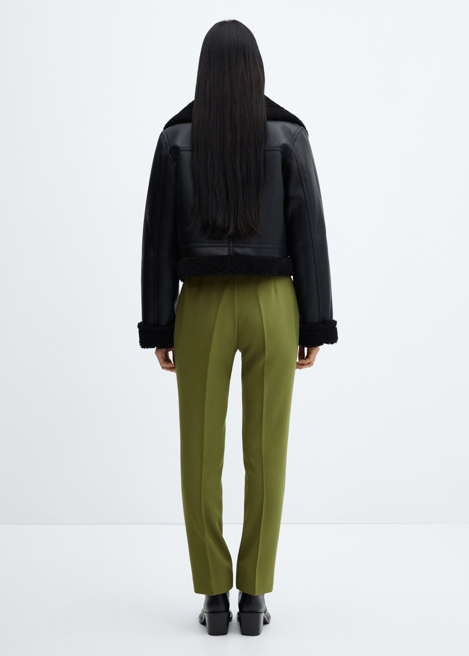 Belt straight-fit trousers - Reverse of the article