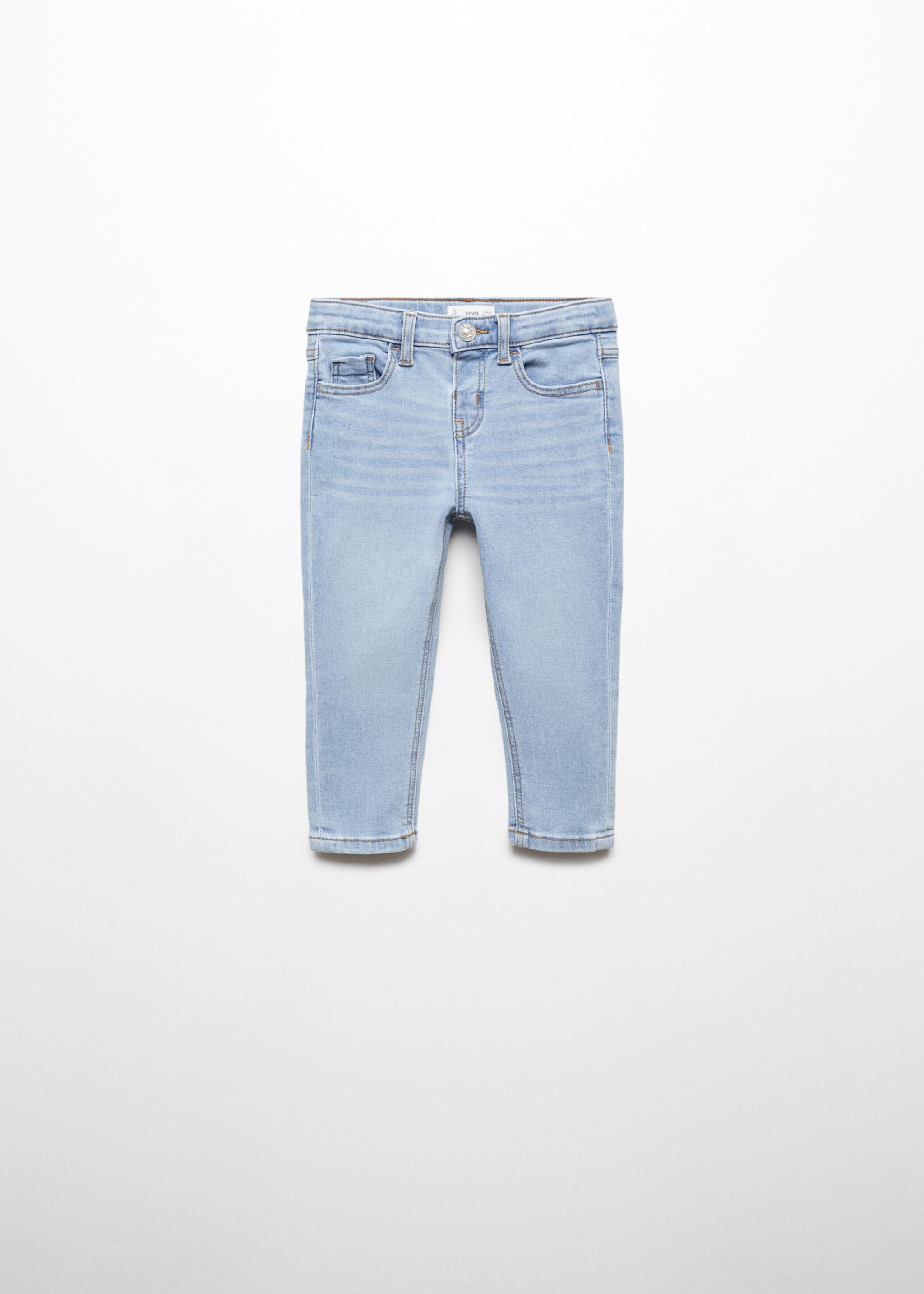Skinny Jeans aus Baumwolle - Artikel ohne Model, Mittelblau. Ref: 67031010-00.