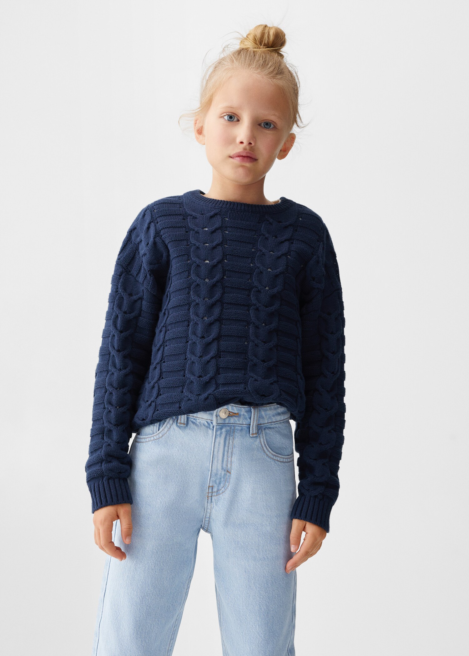 Cotton mom-fit jeans - Medium plane