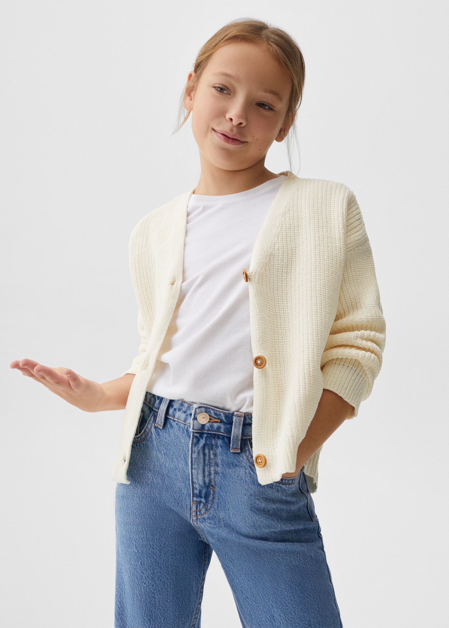 Cotton mom-fit jeans - Medium plane
