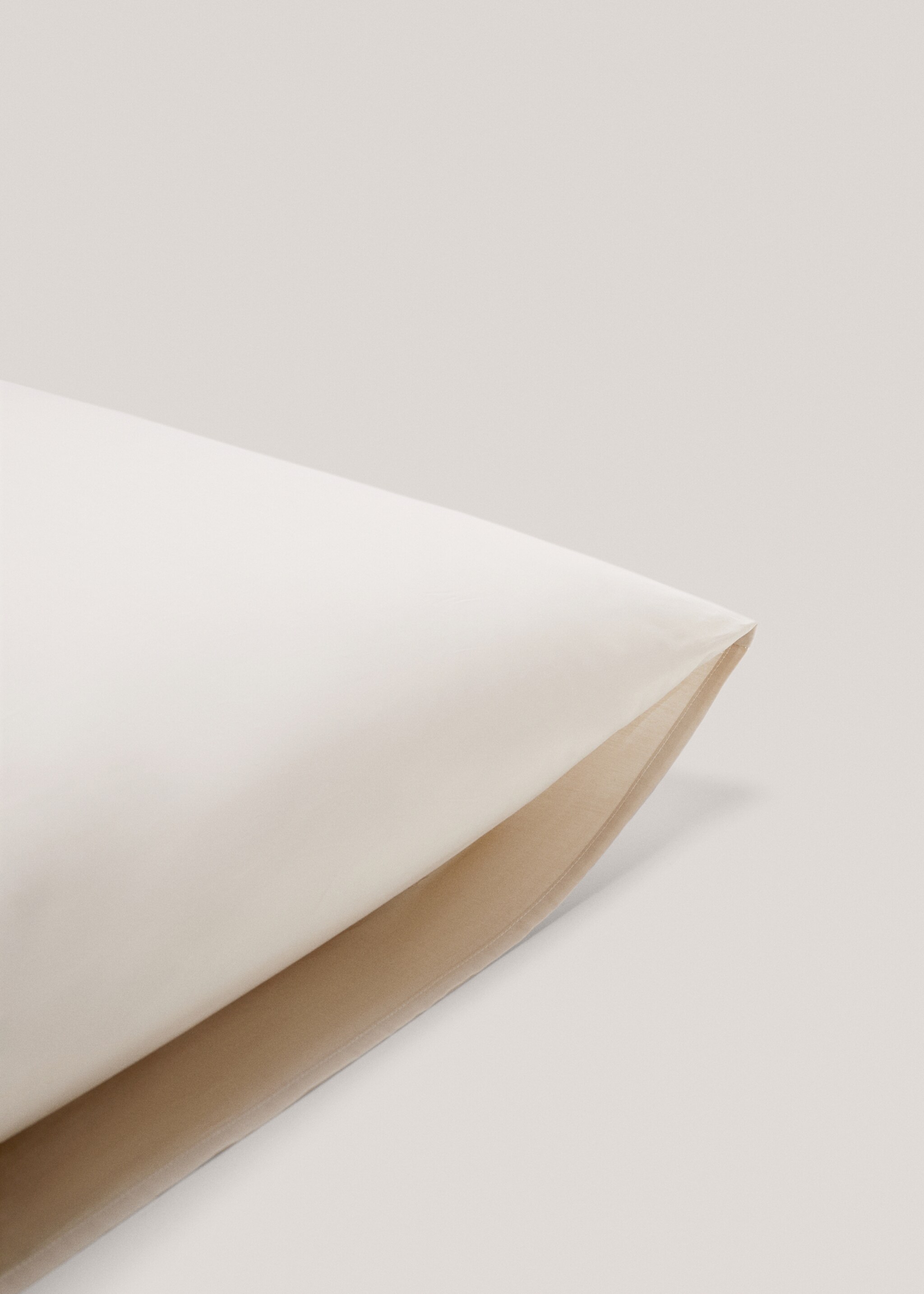 300-thread percale cotton pillowcase  60x60cm - Details of the article 3, Beige. Ref: 67031023-00.