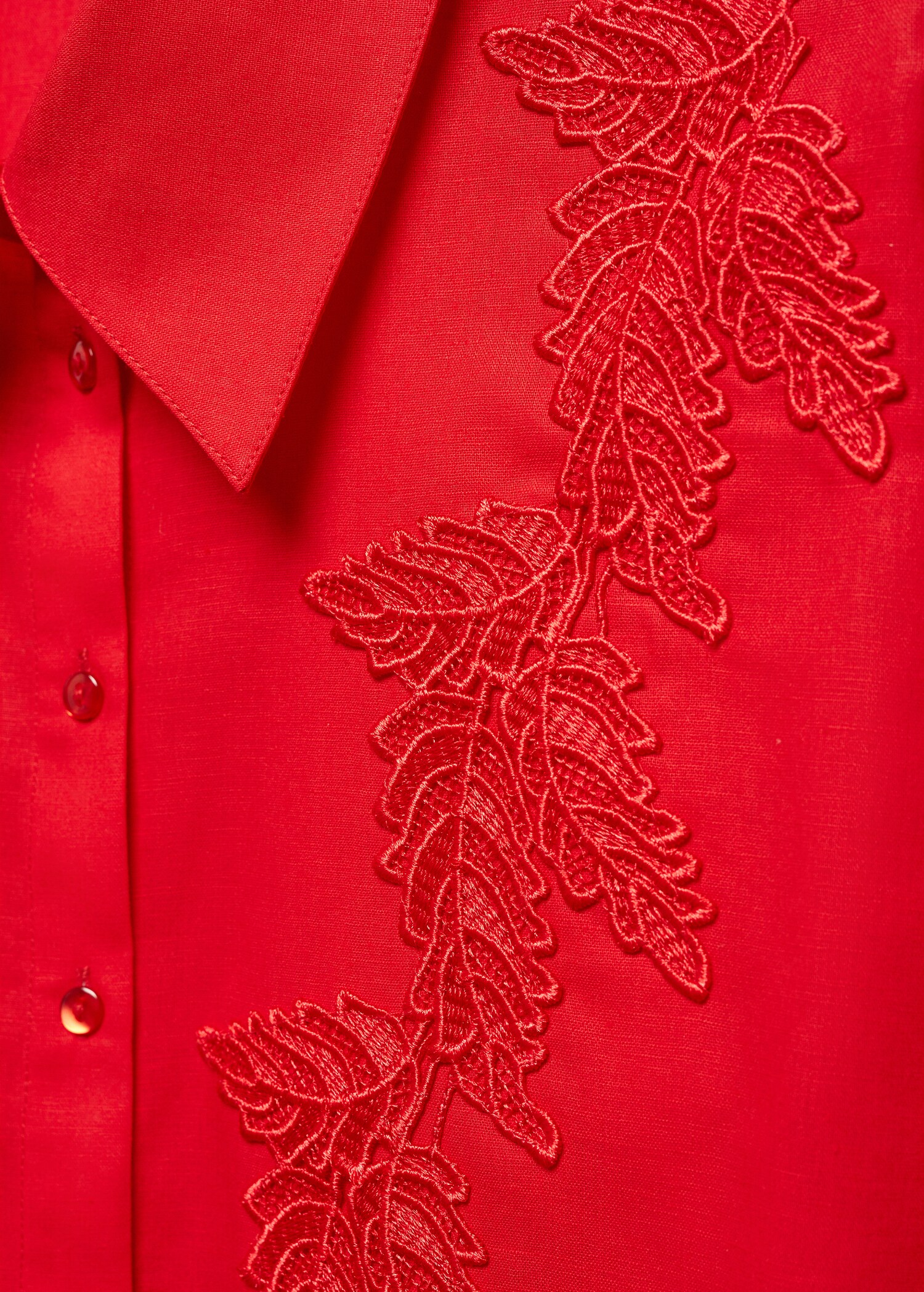 Embroidered crop top - Details of the article 8