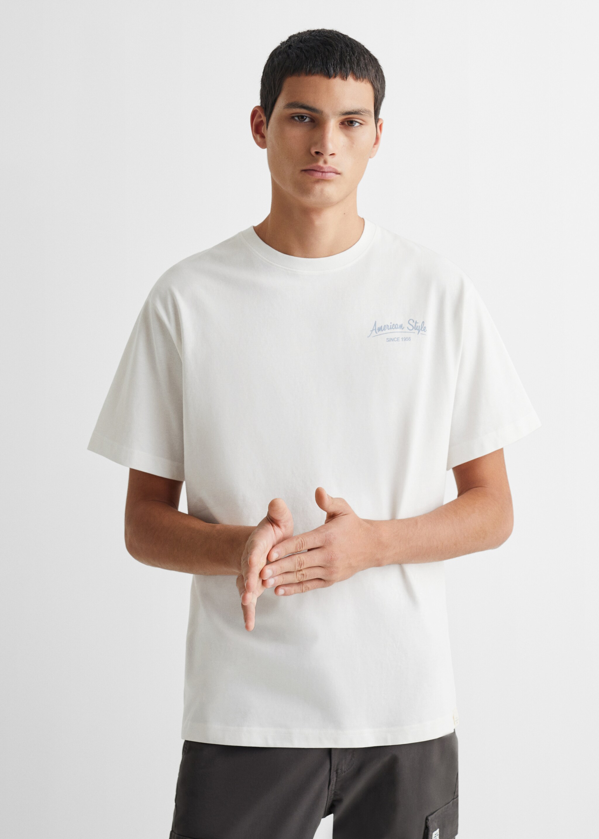 Message cotton T-shirt - Medium plane, Off White. Ref: 67032915-00.