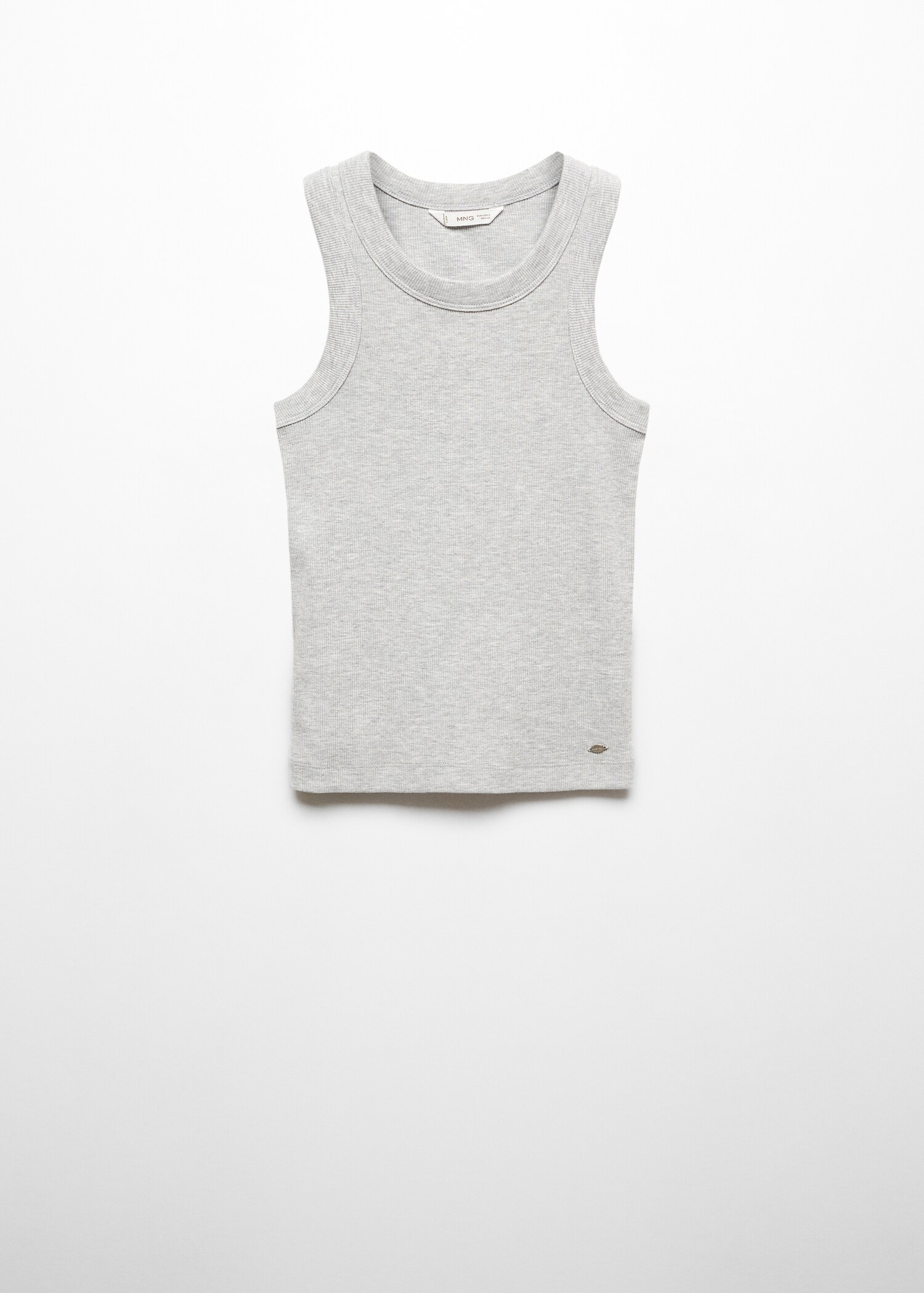 Ribbed cotton-blend top - Article without model