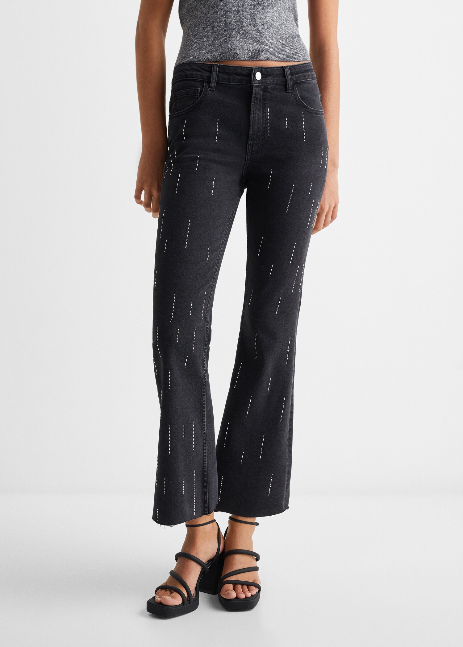 Rhinestone flare jeans - Details of the article 6