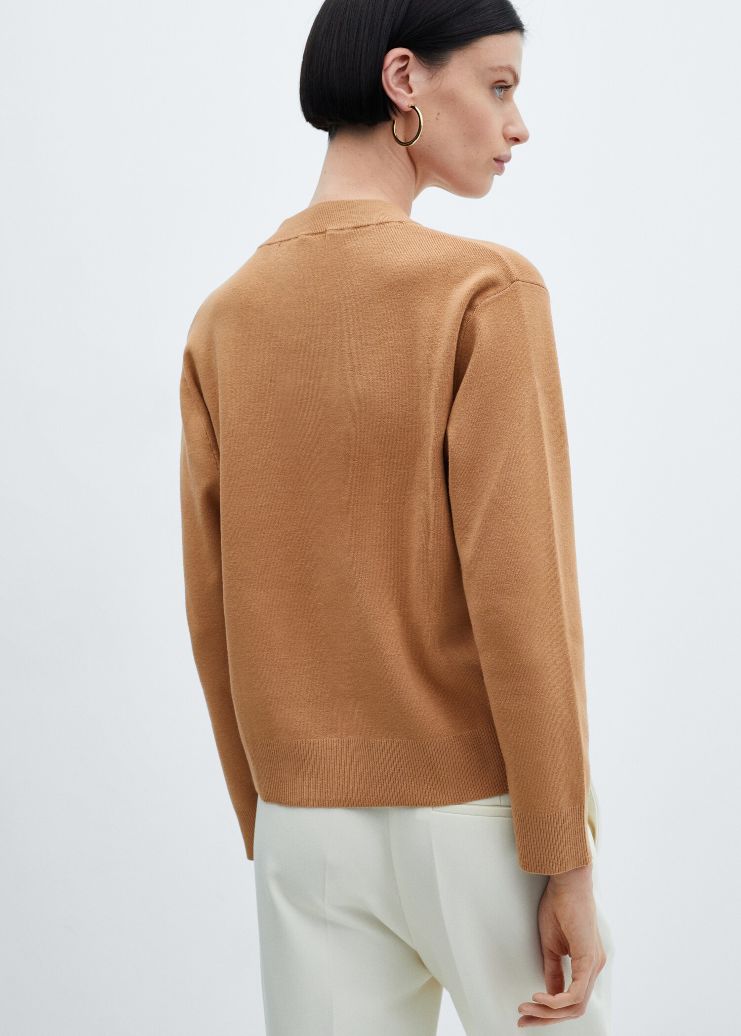 Camisola de malha com gola redonda - Verso do artigo