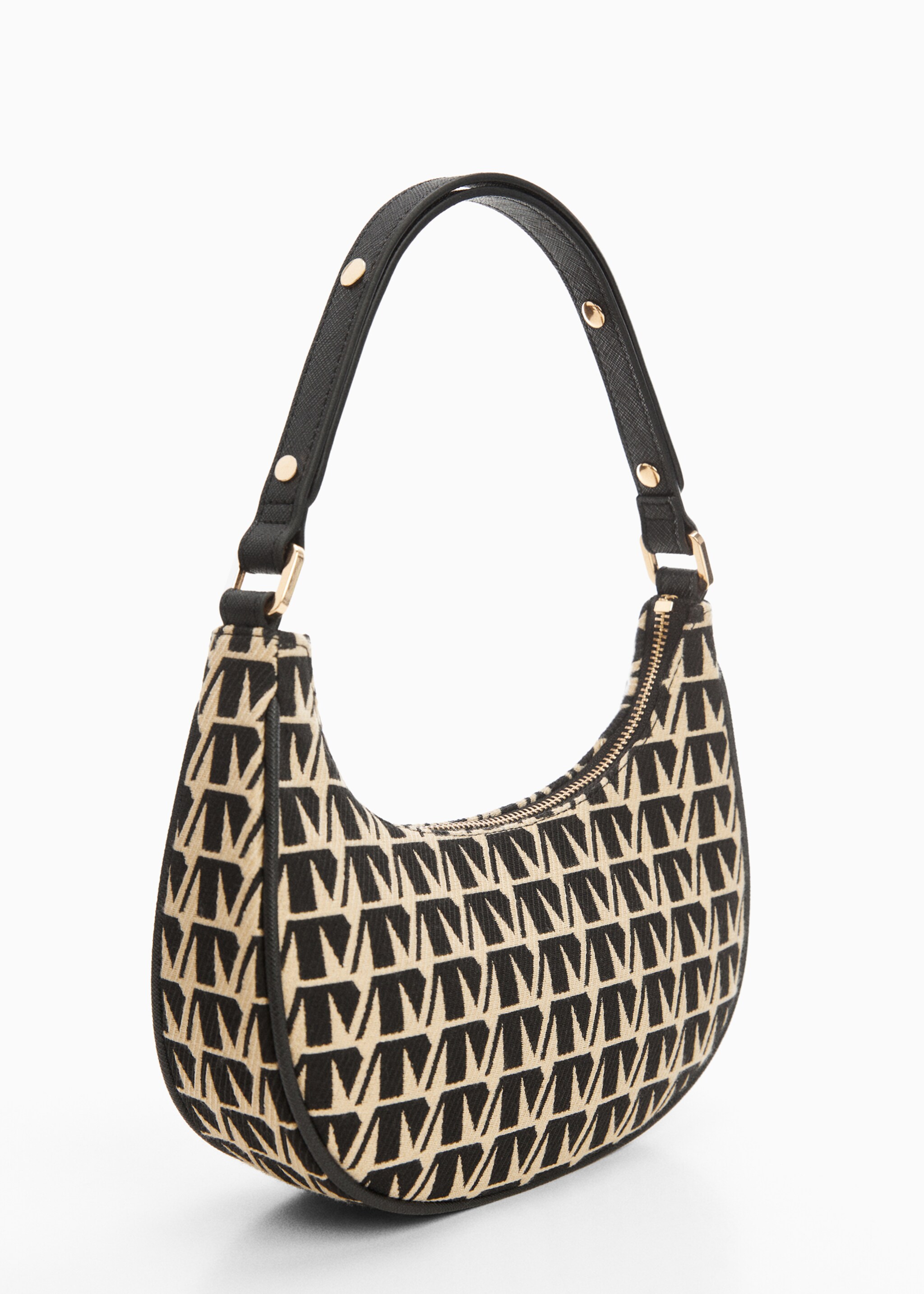 Jacquard shoulder bag - Medium plane, Black. Ref: 67033275-00.