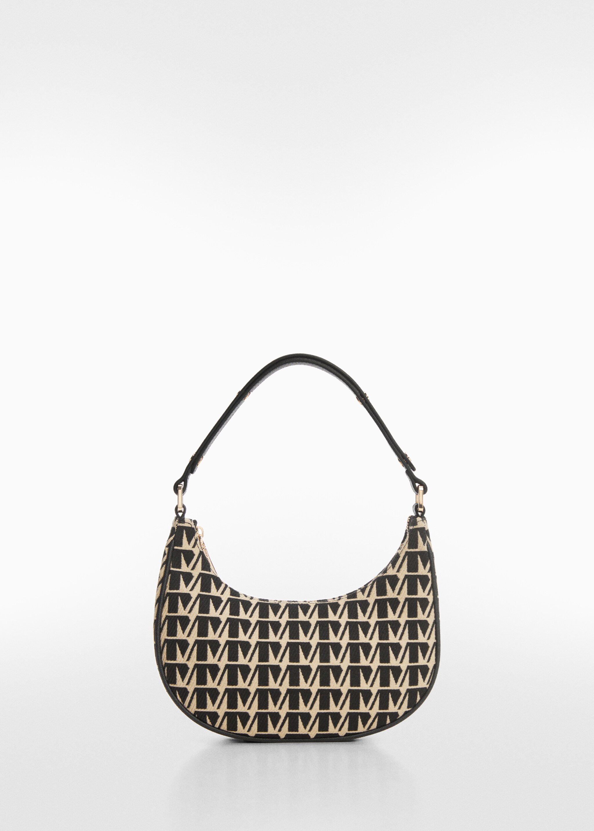 Jacquard shoulder bag - Article without model, Black. Ref: 67033275-00.