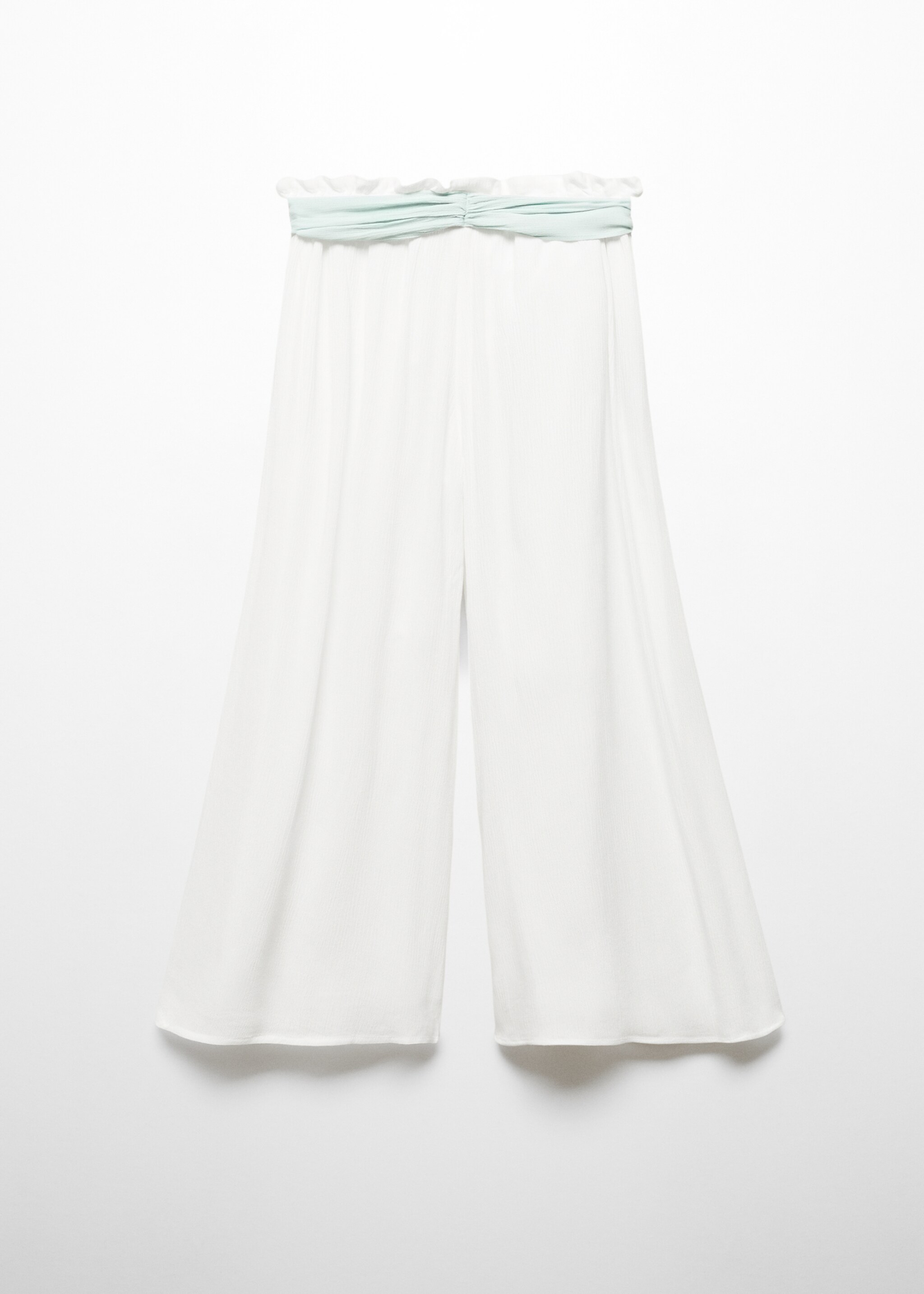 Cheesecloth trousers with bow - Reverse of the article