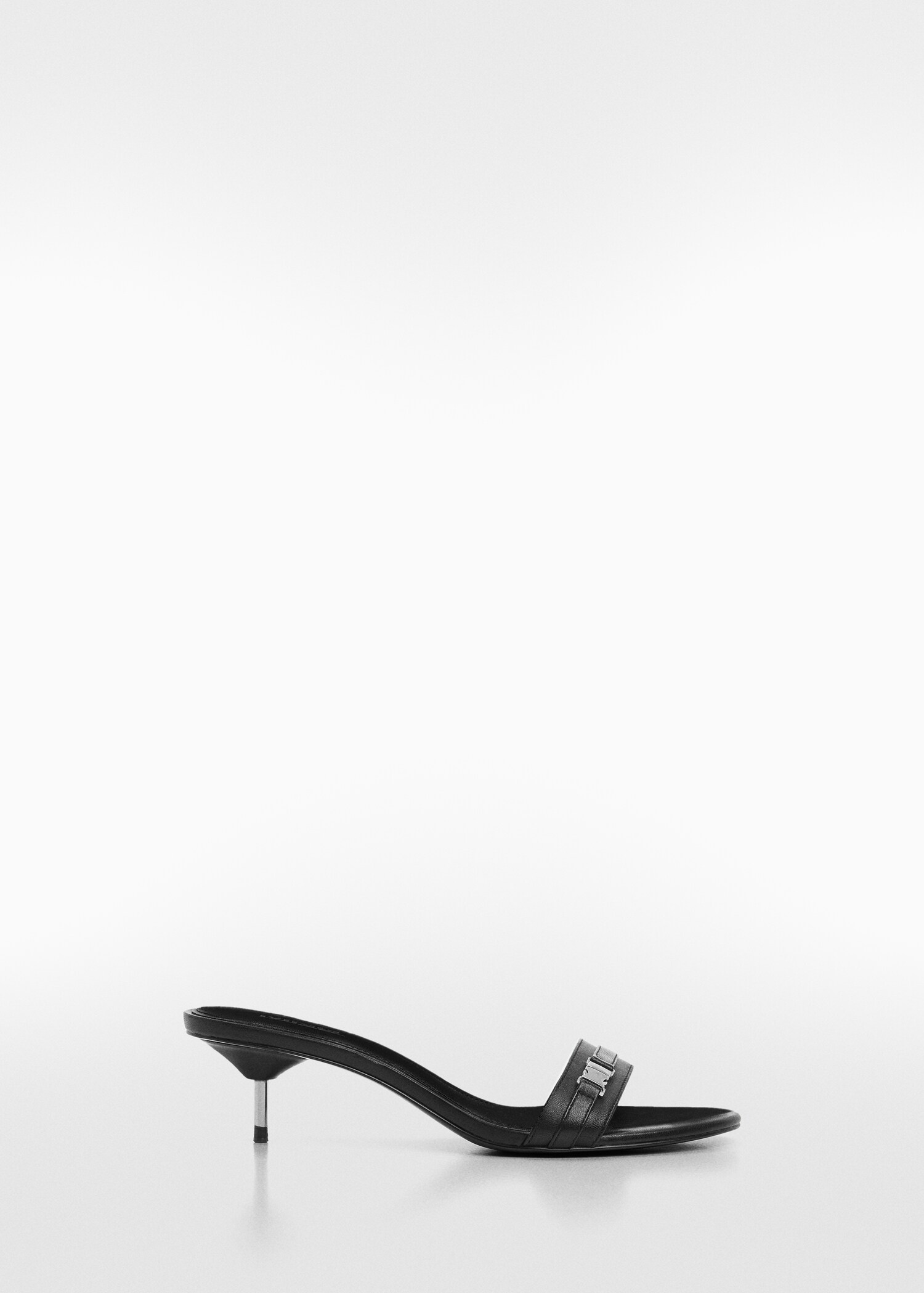 Leather sandals with metallic heel - Article without model
