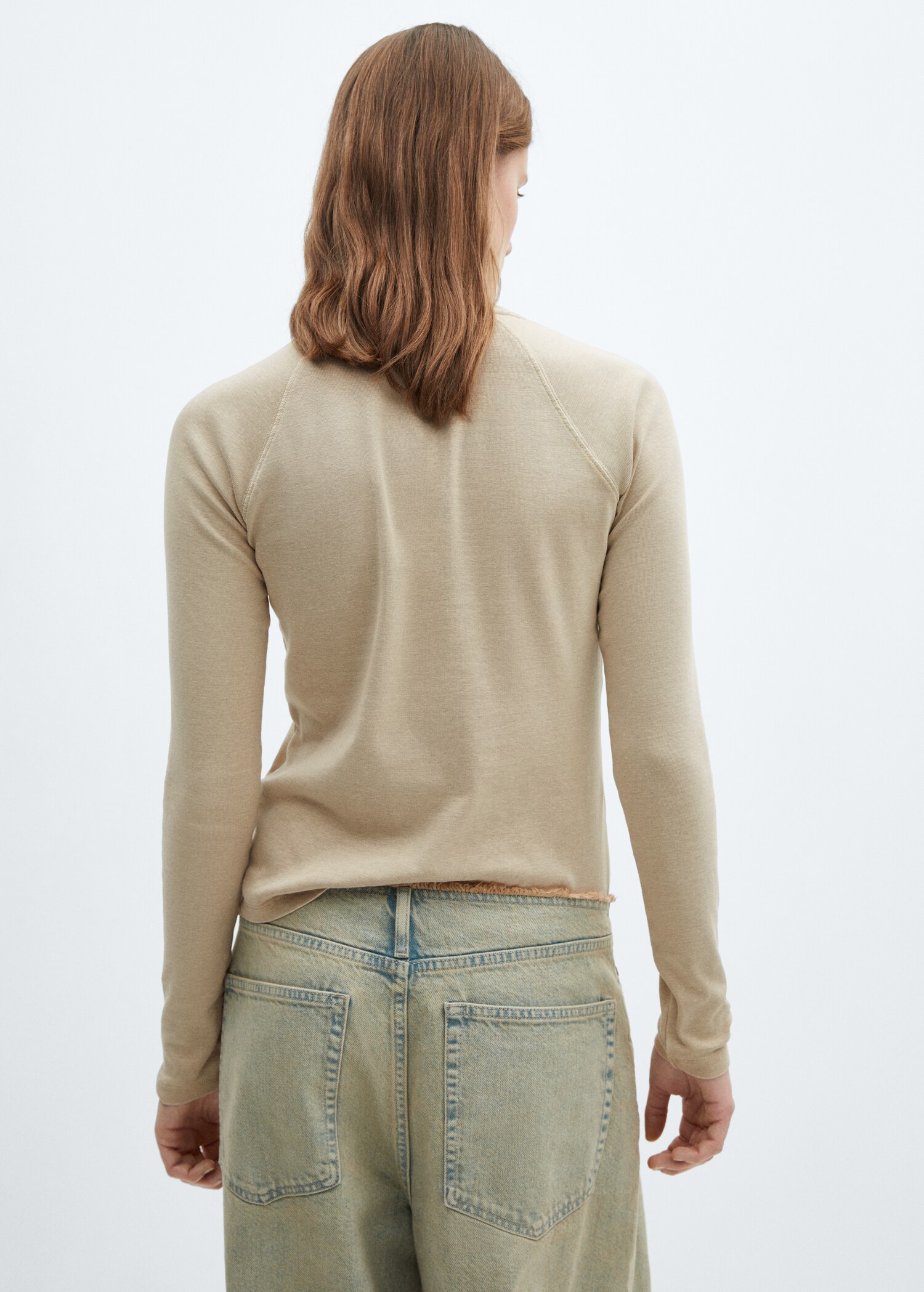 Washed round-neck t-shirt - Reverse of the article