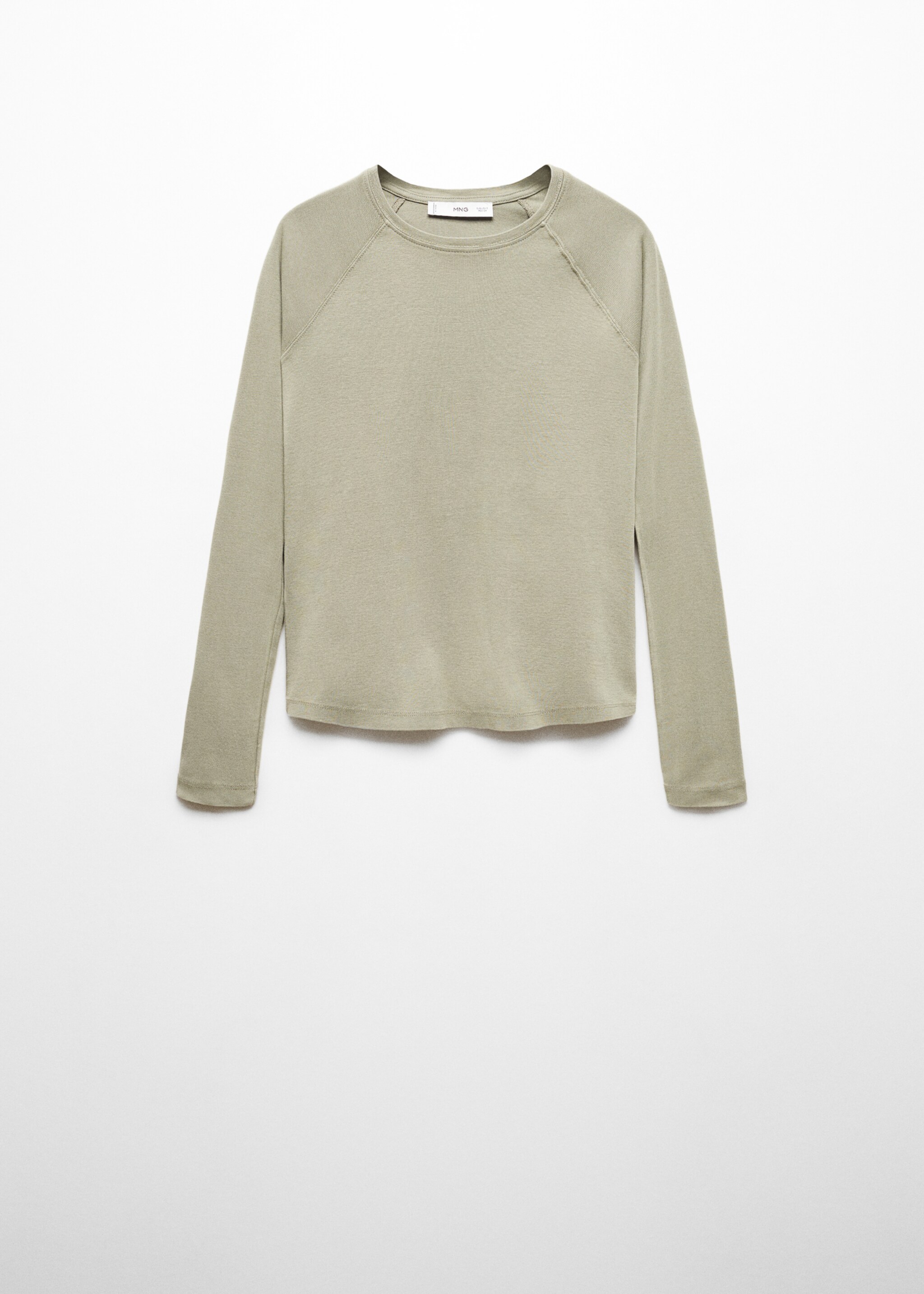 Gewassen T-shirt met ronde hals - Artikel zonder model