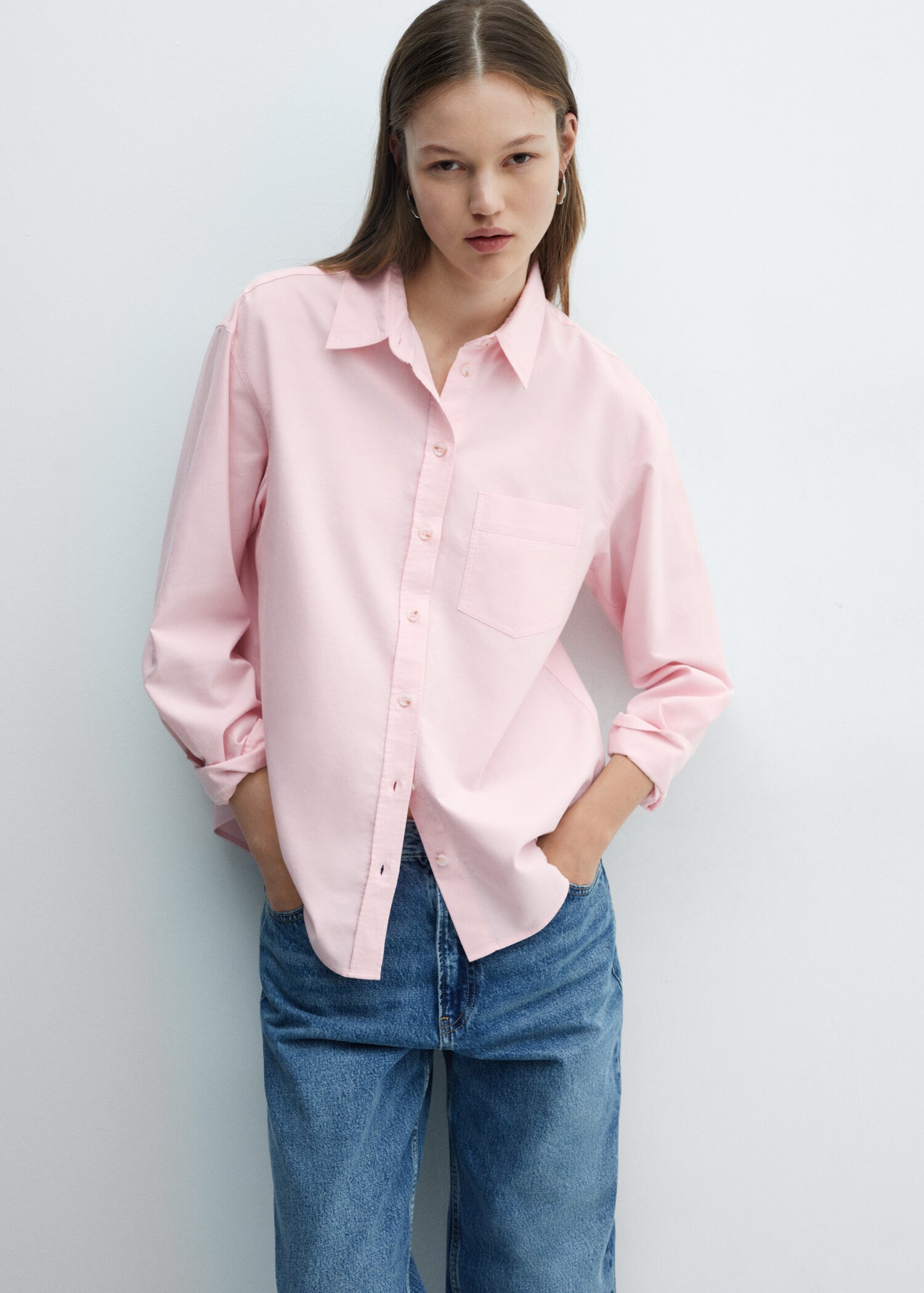 Chemise 100 % coton poche - Plan moyen