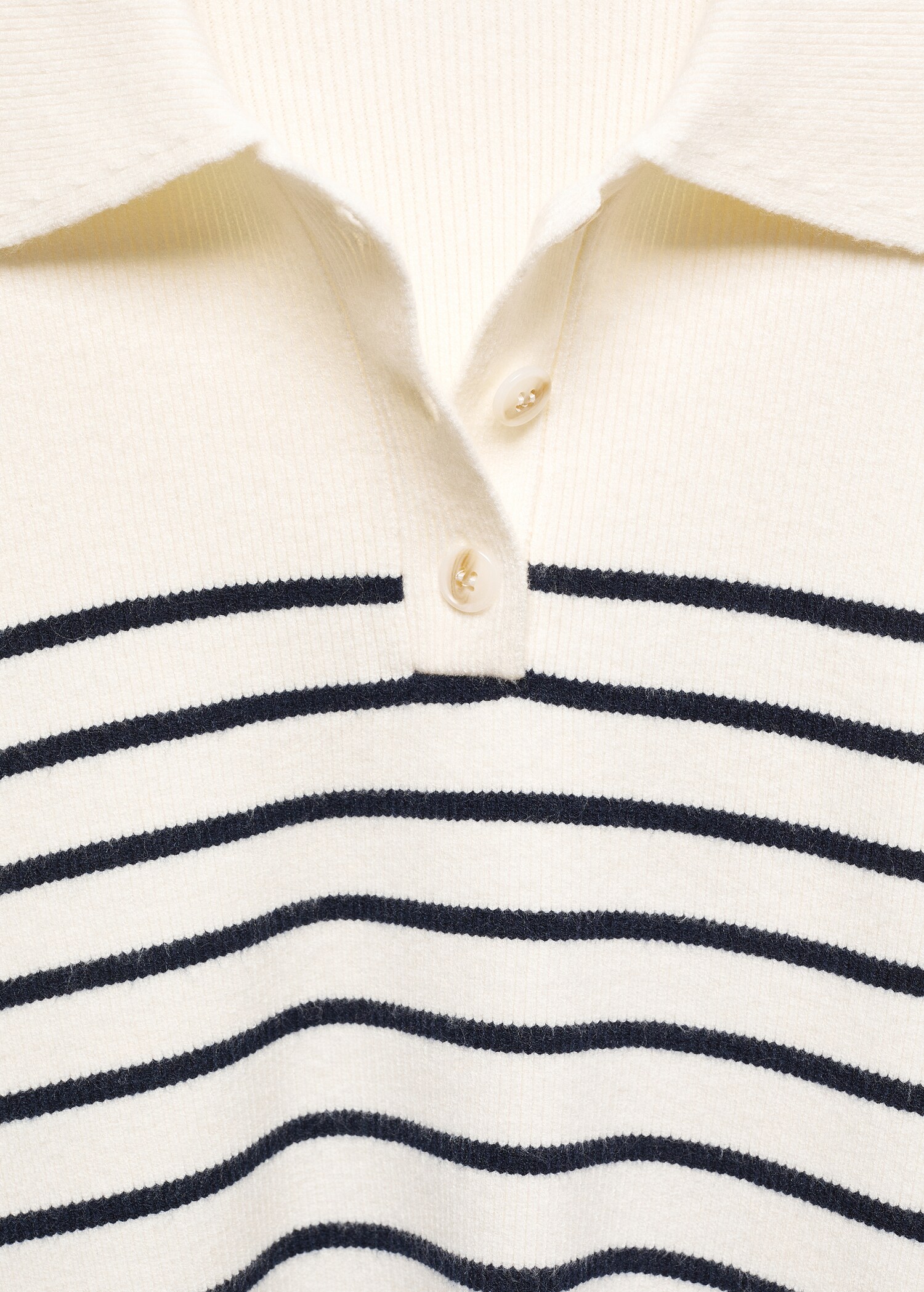 Buttoned collar knit sweater - Details of the article 8