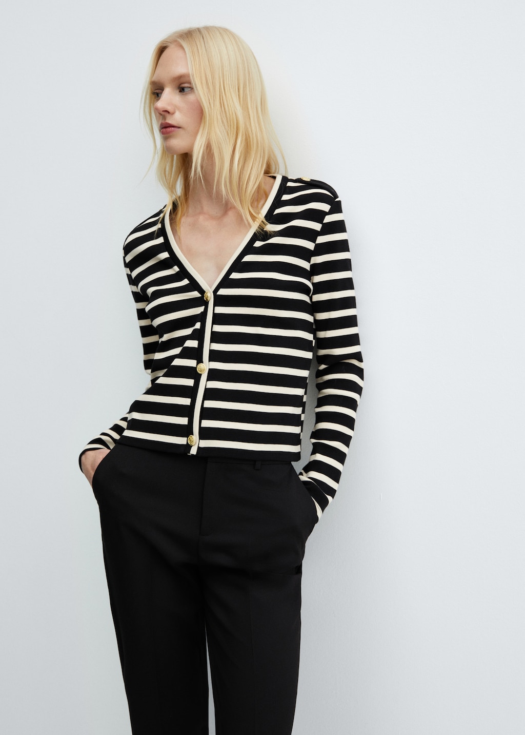 Plus size striped cardigan online