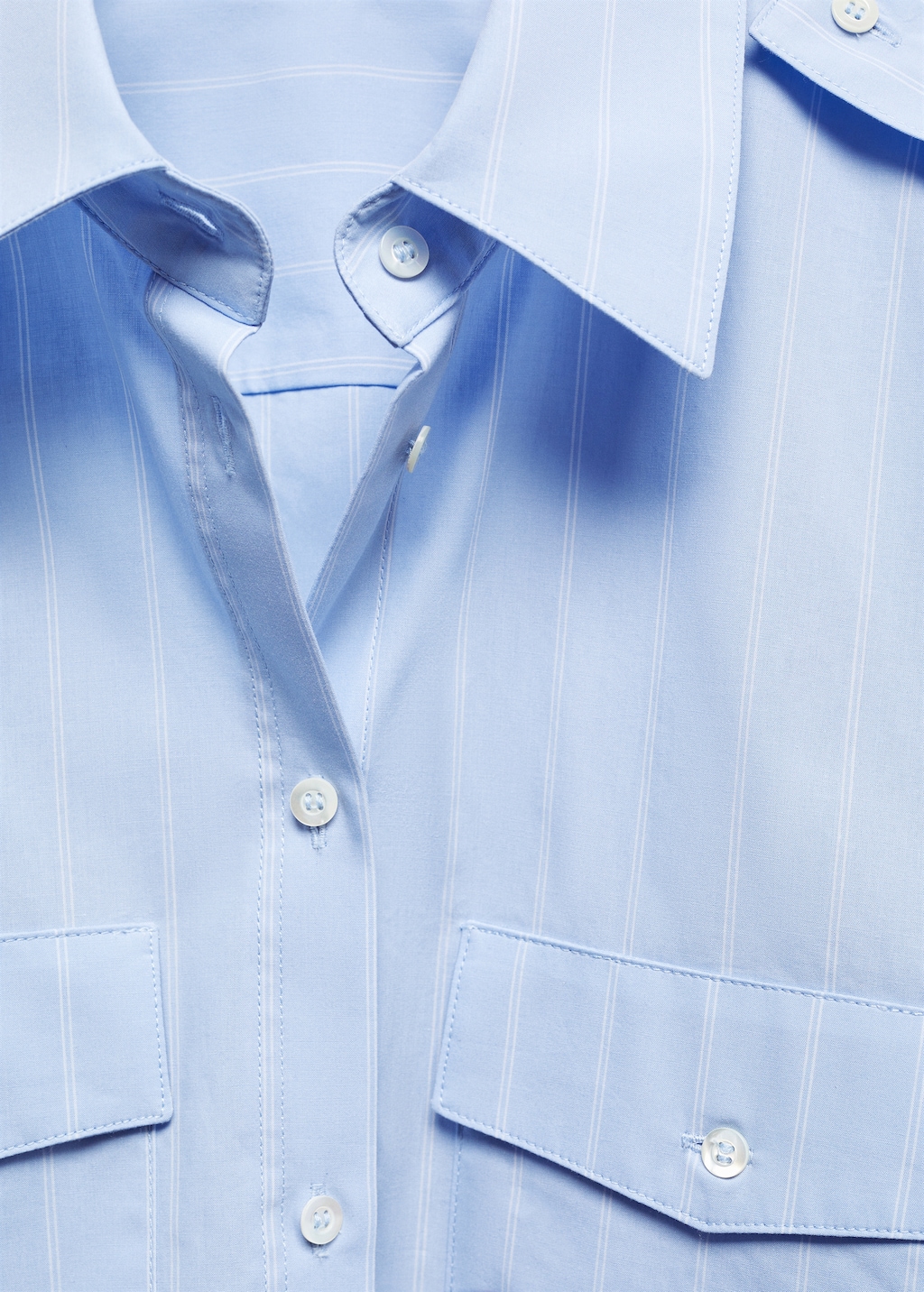 Pocket striped shirt - Women | MANGO OUTLET USA Pocket striped shirt - Women | MANGO OUTLET USA