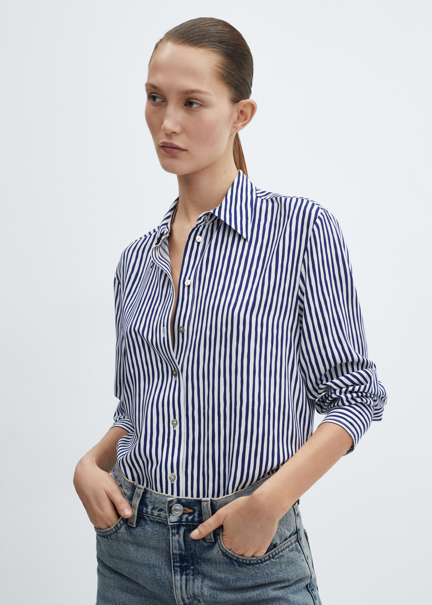 Chemise imprimée à boutons - Plan moyen
