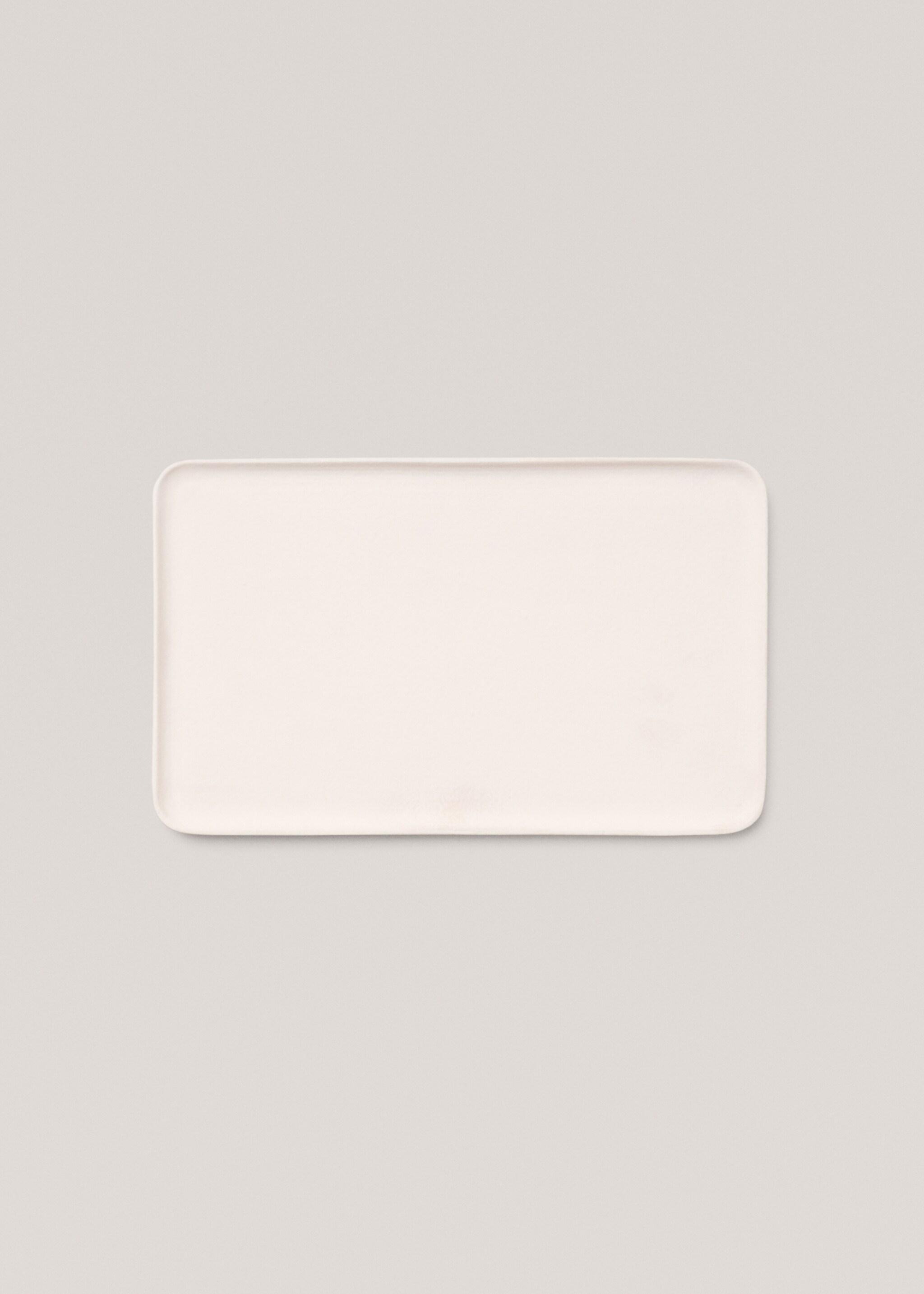 Rectangular metal tray 30x18.5cm - Article without model, Off White. Ref: 67034056-00.