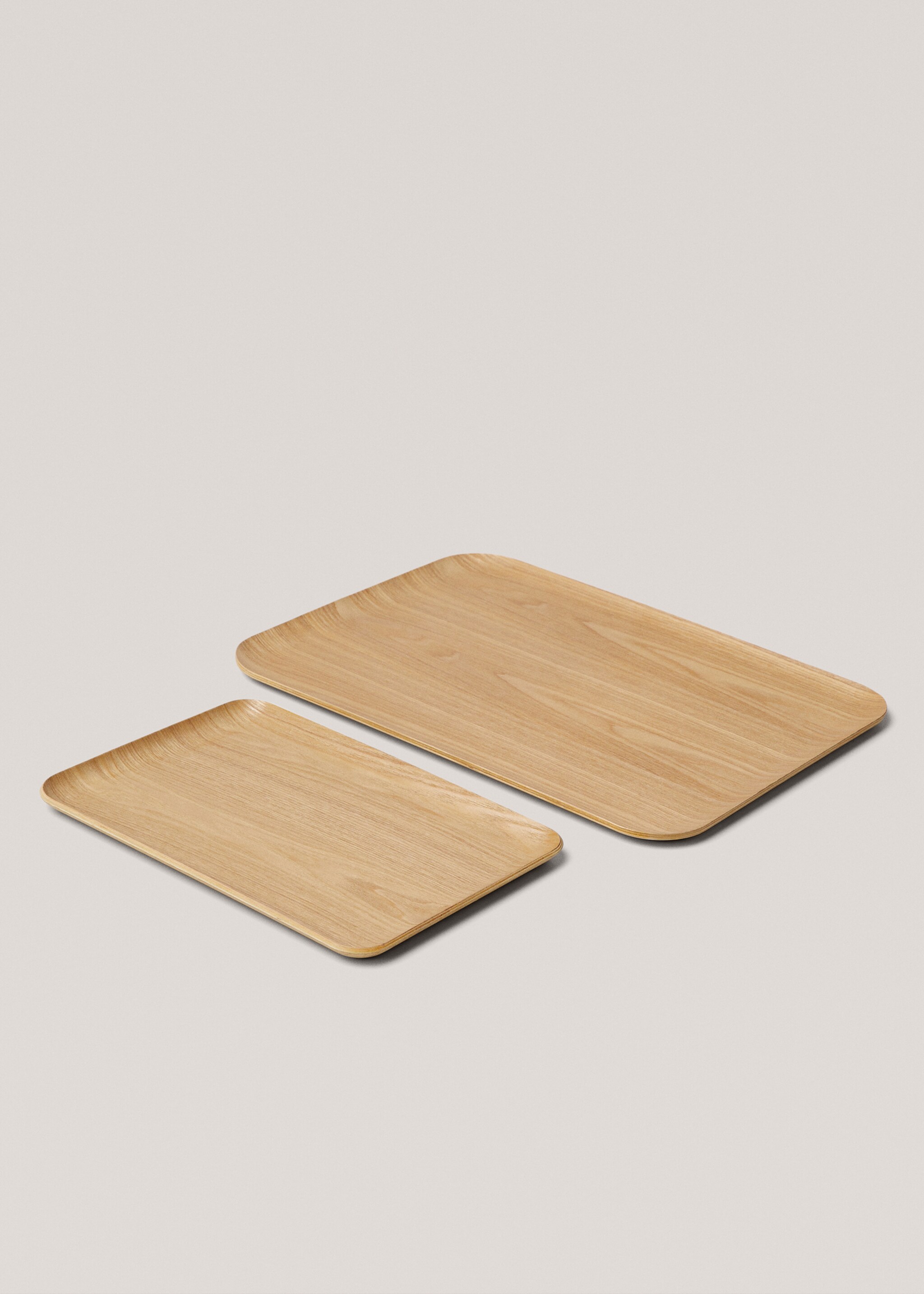 Rectangular wooden tray 46x35cm - Details of the article 5, Brown. Ref: 67034059-00.