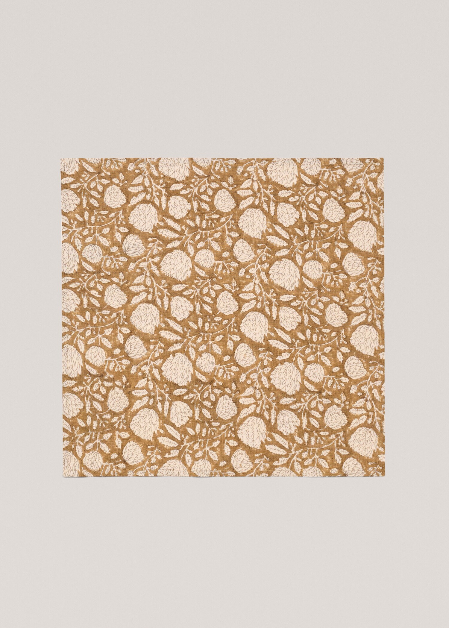 Serviette aus 100 % Leinen mit Blumenmuster - Artikel ohne Model