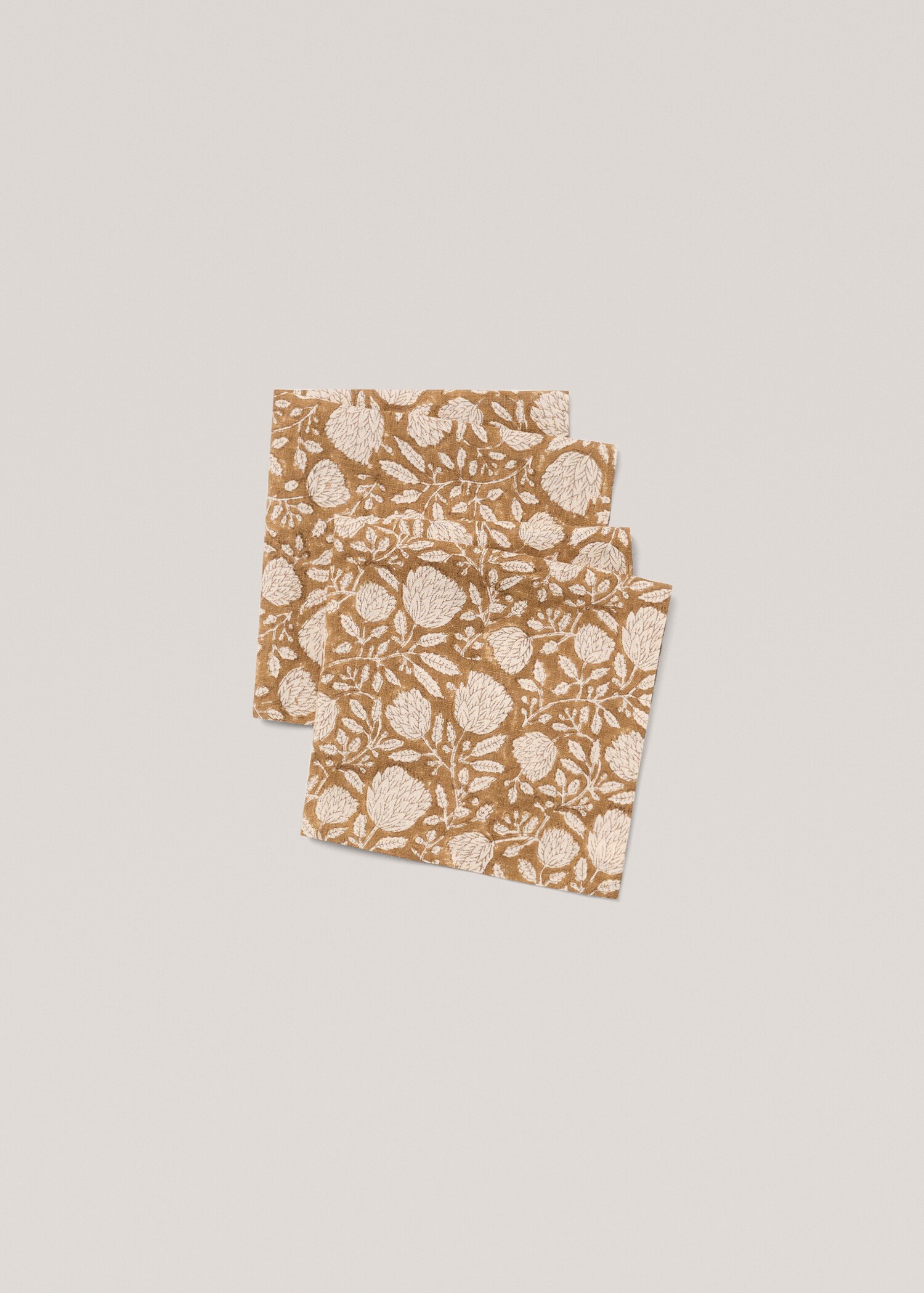 Serviette aus 100 % Leinen mit Blumenmuster - Detail des Artikels 1