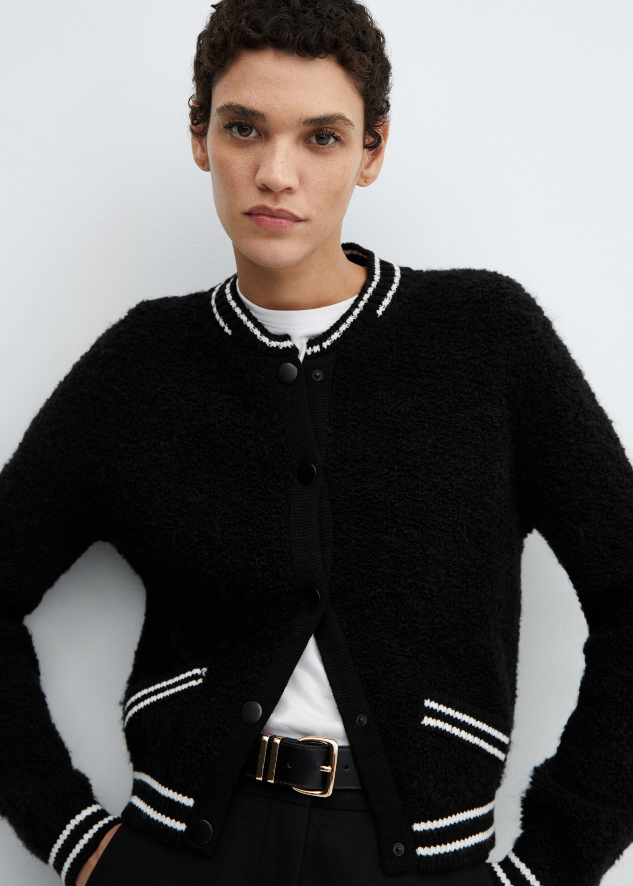 Knitted bomber jacket - Medium plane