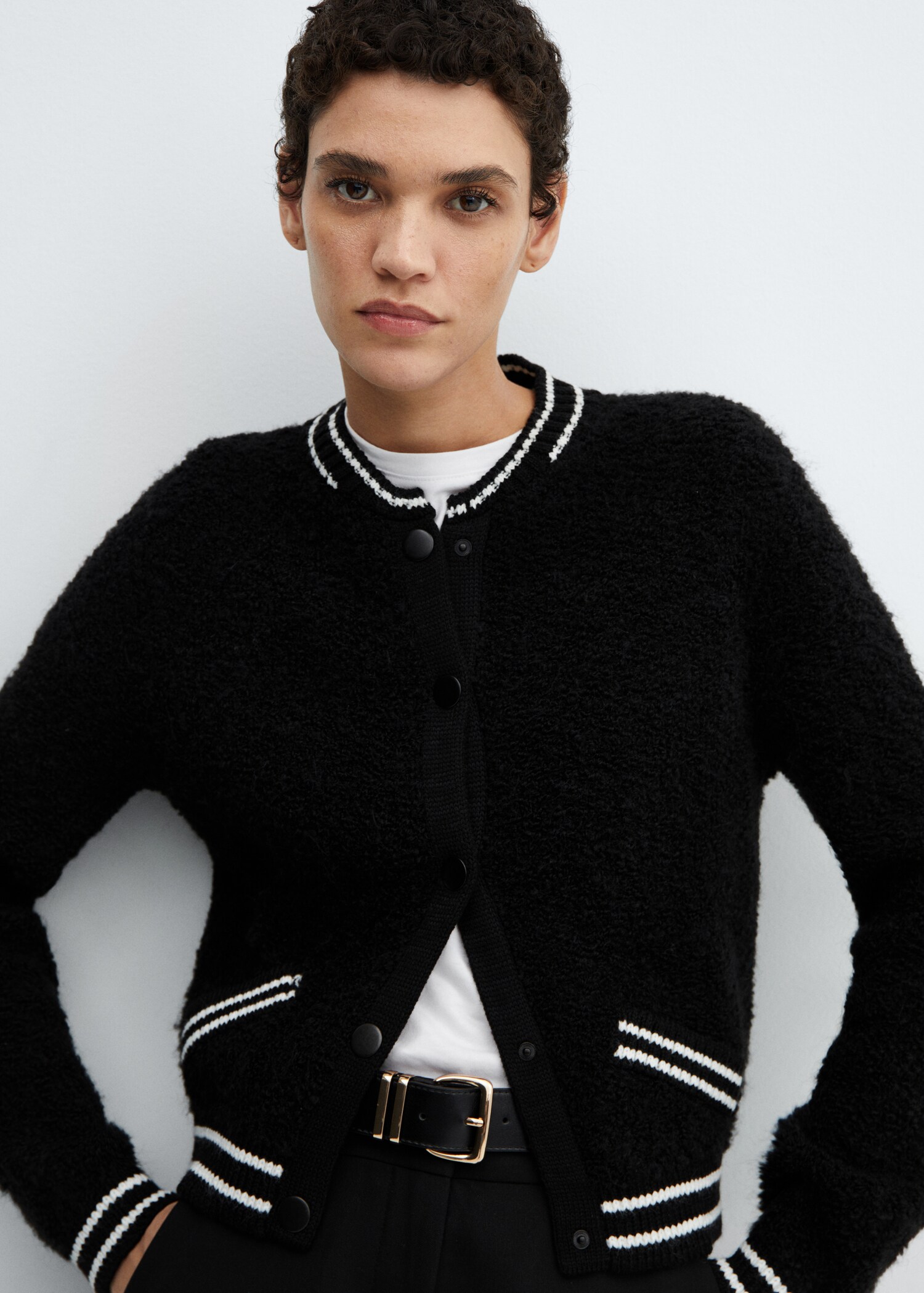Knitted bomber jacket - Medium plane