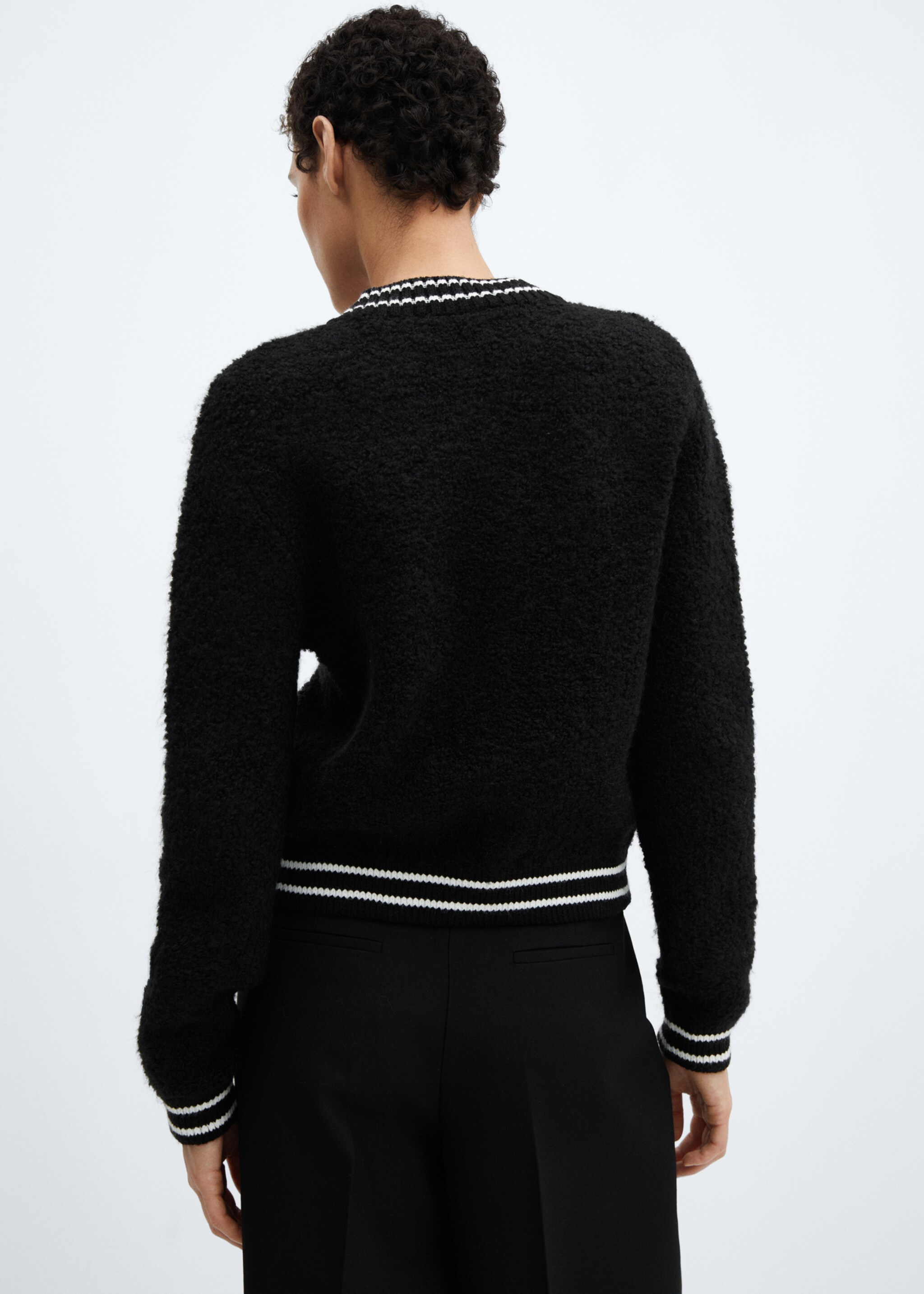 Knitted bomber jacket - Reverse of the article