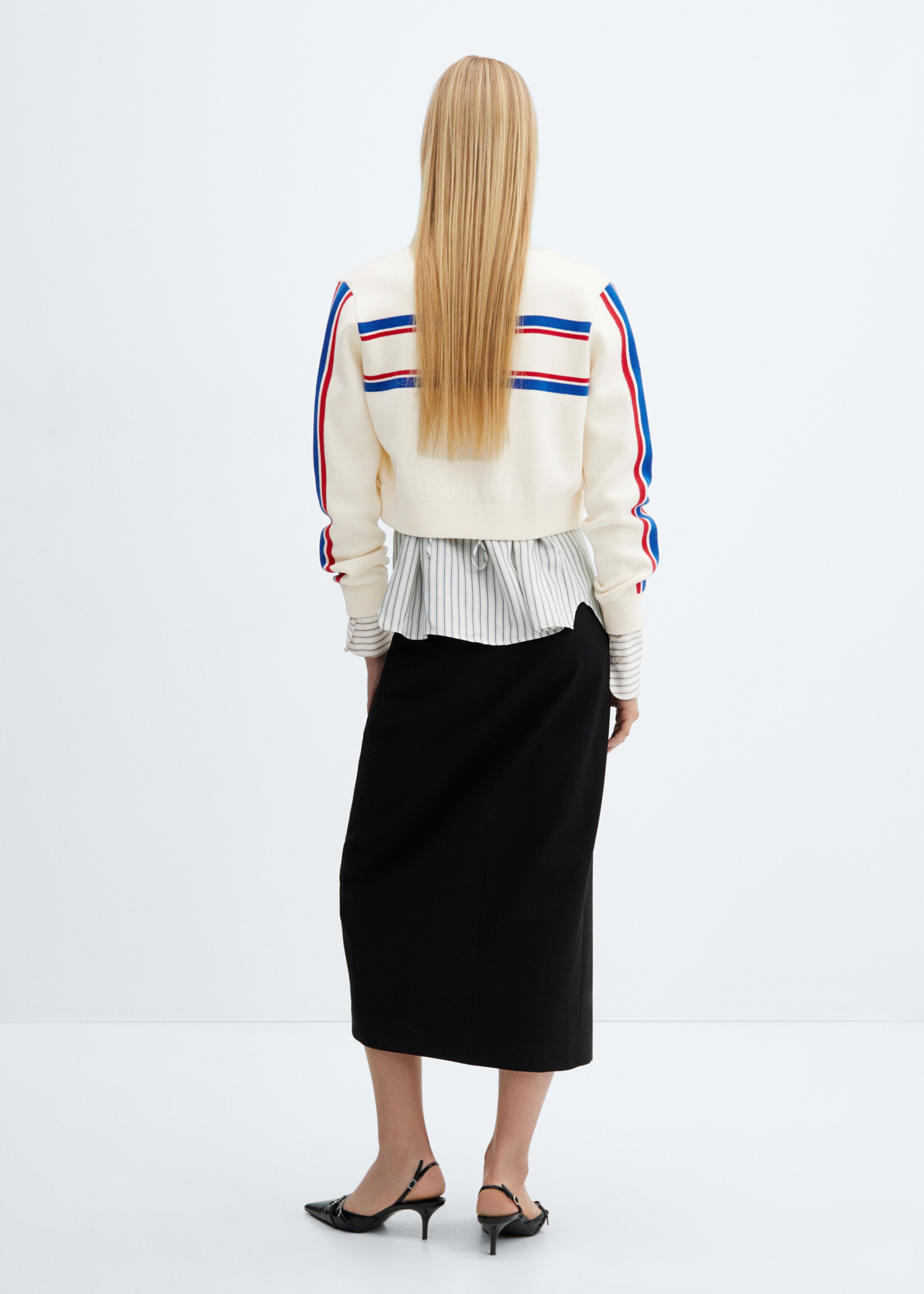 Crop-Cardigan mit Reißverschluss - Rückseite des Artikels