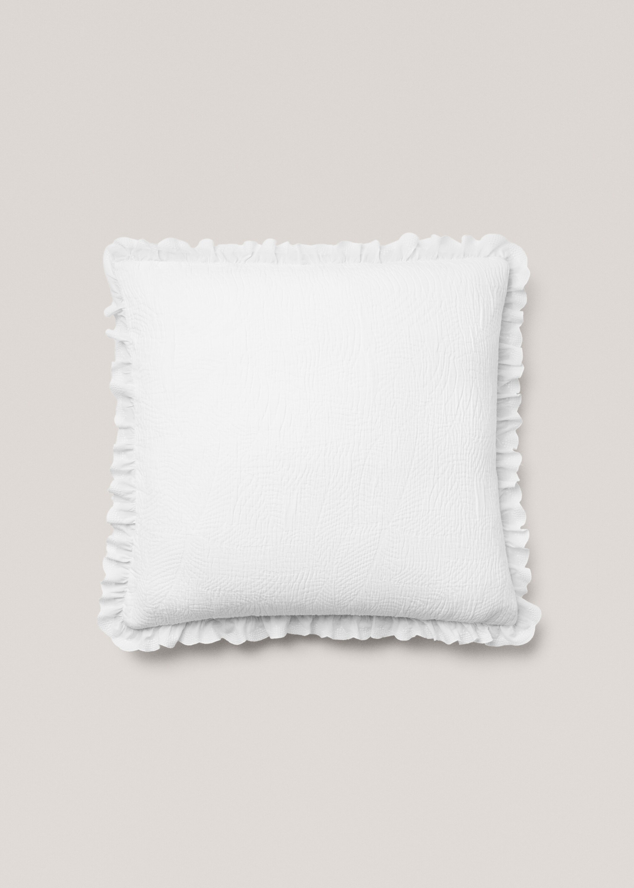 Kuddöverdrag jacquard 60x60 cm - Artikel utan modell, Vit. Ref: 67034070-00.