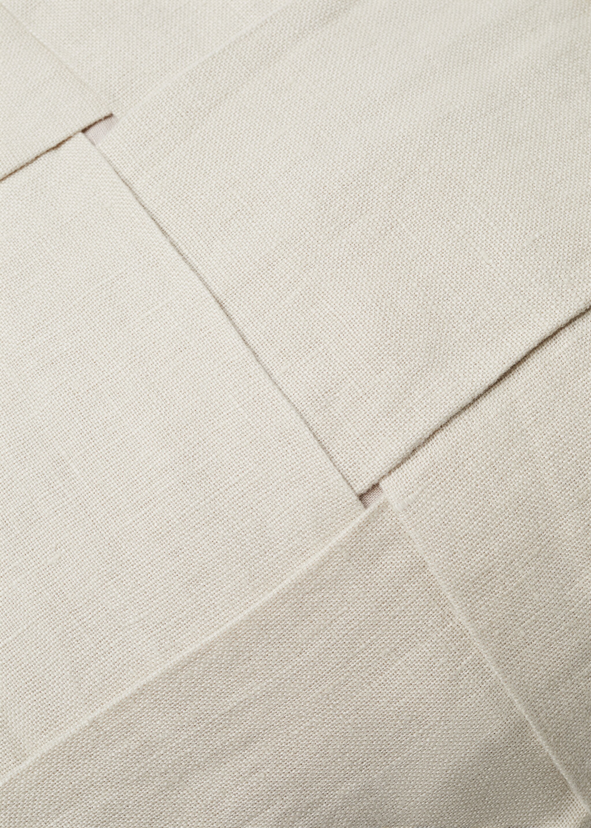 Capa de almofada decorativa entrançada de 100% linho 50 x 50 cm - Pormenor do artigo 3, Areia. Ref: 67034073-00.