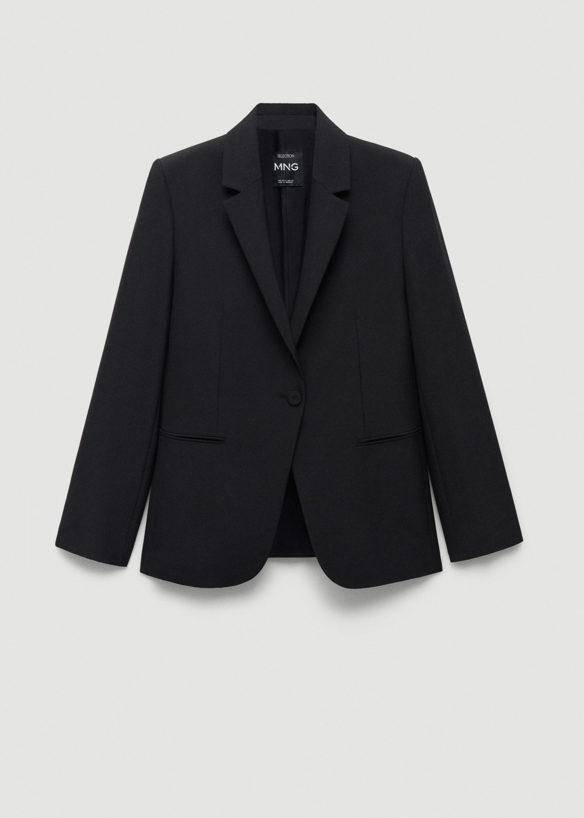 Wool suit jacket - Article without model, Black. Ref: 67034074-00.