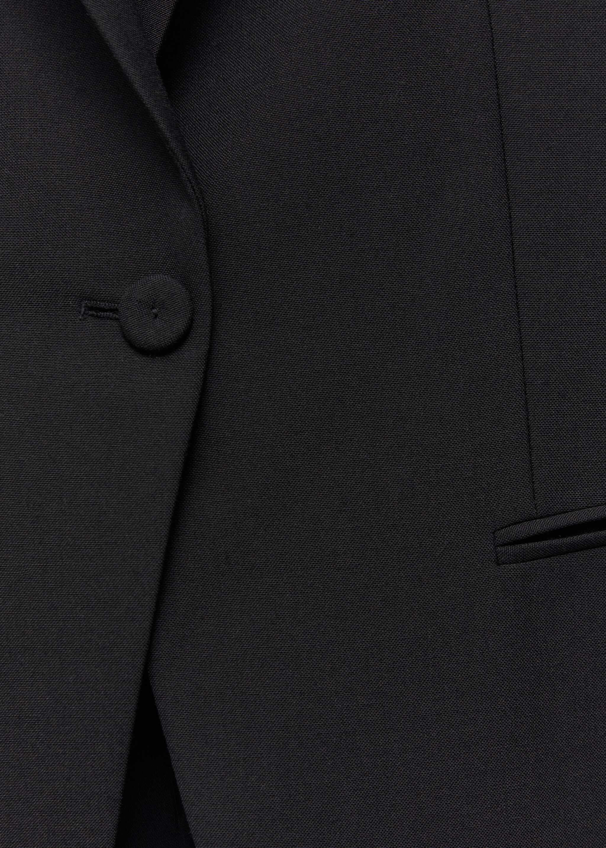Wool suit jacket - Details of the article 8, Black. Ref: 67034074-00.