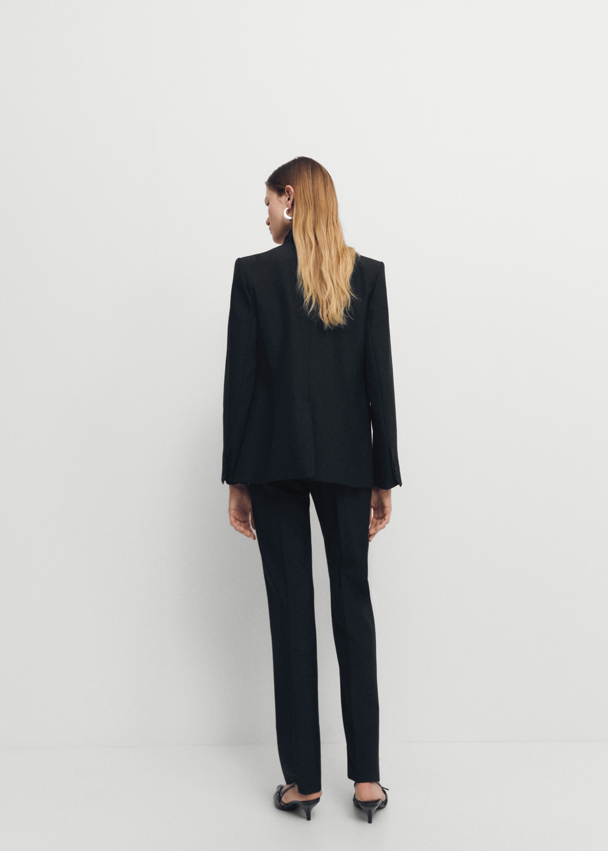 Wool suit jacket - Reverse of the article, Black. Ref: 67034074-00.