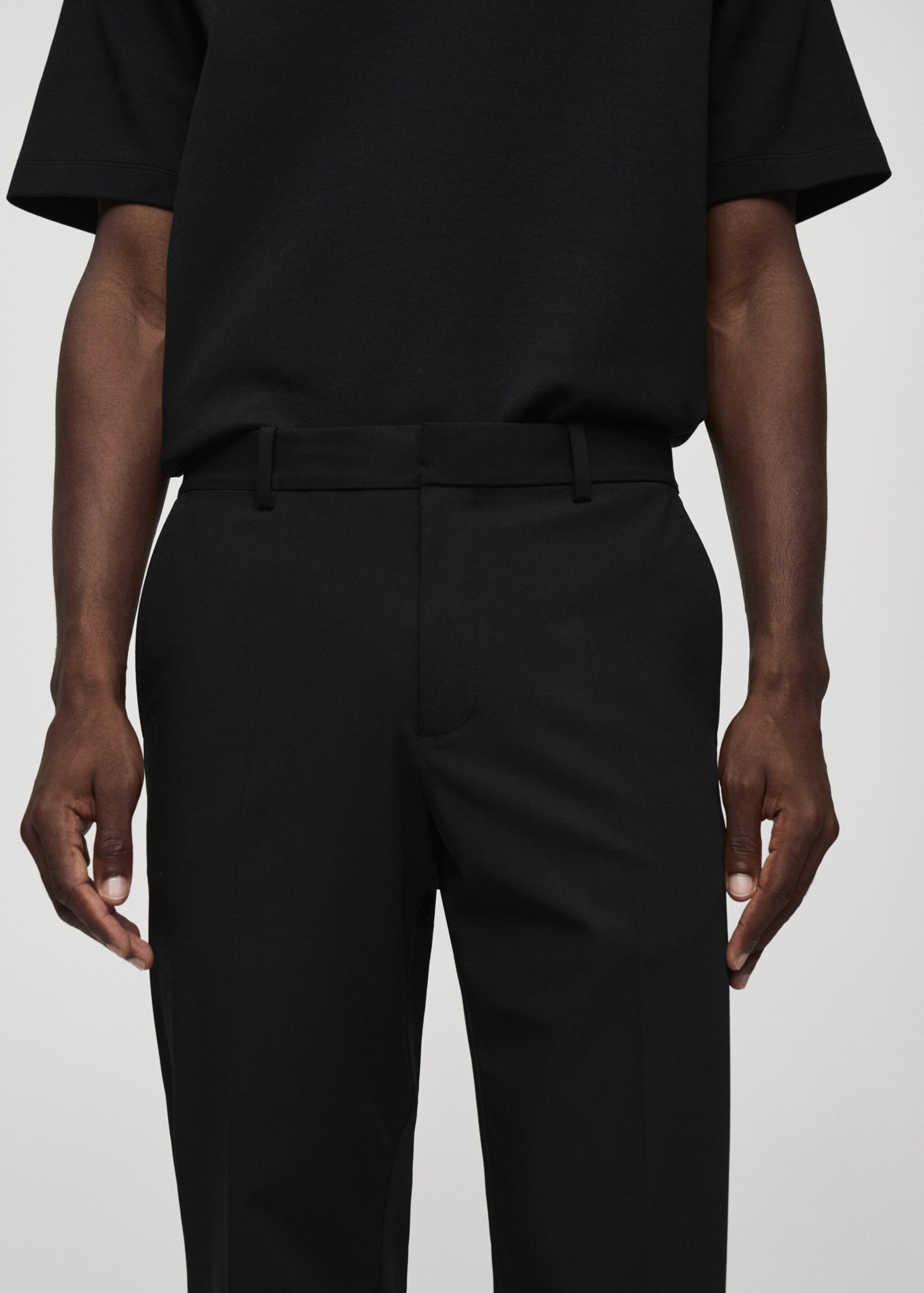 Slim fit stretch trousers - Details of the article 1