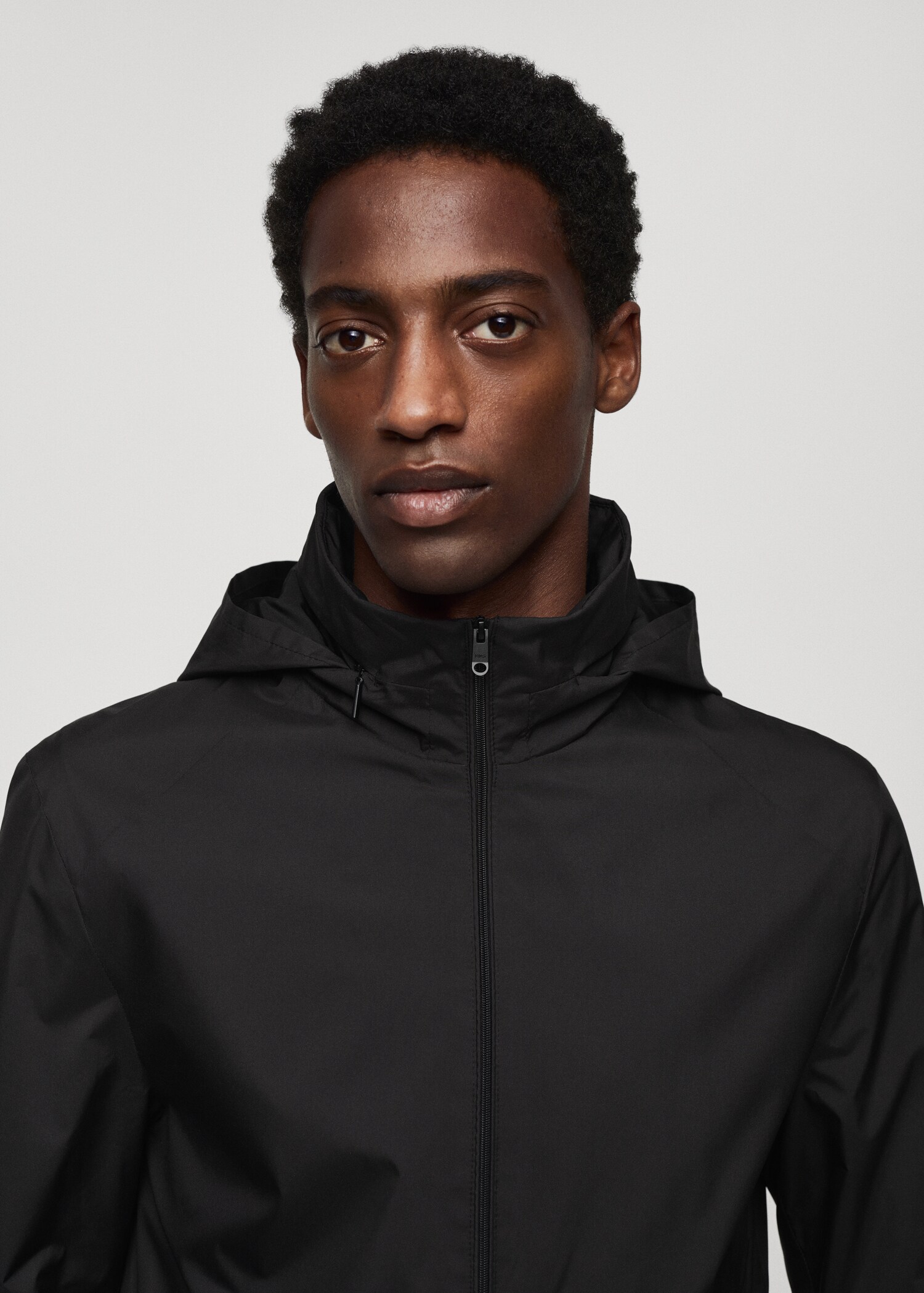 Water-repellent jacket with zip - Details of the article 1