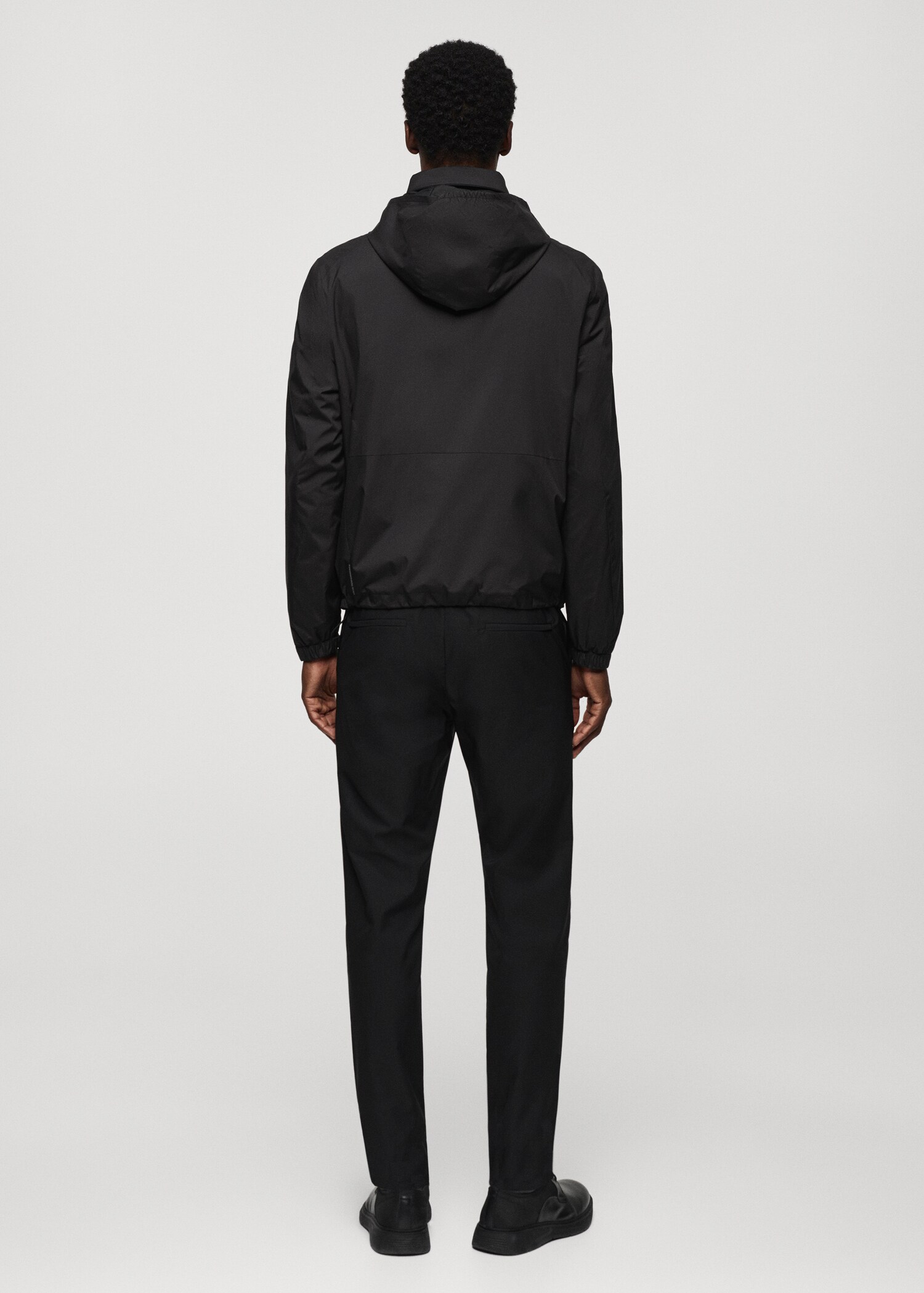 Water-repellent jacket with zip - Reverse of the article