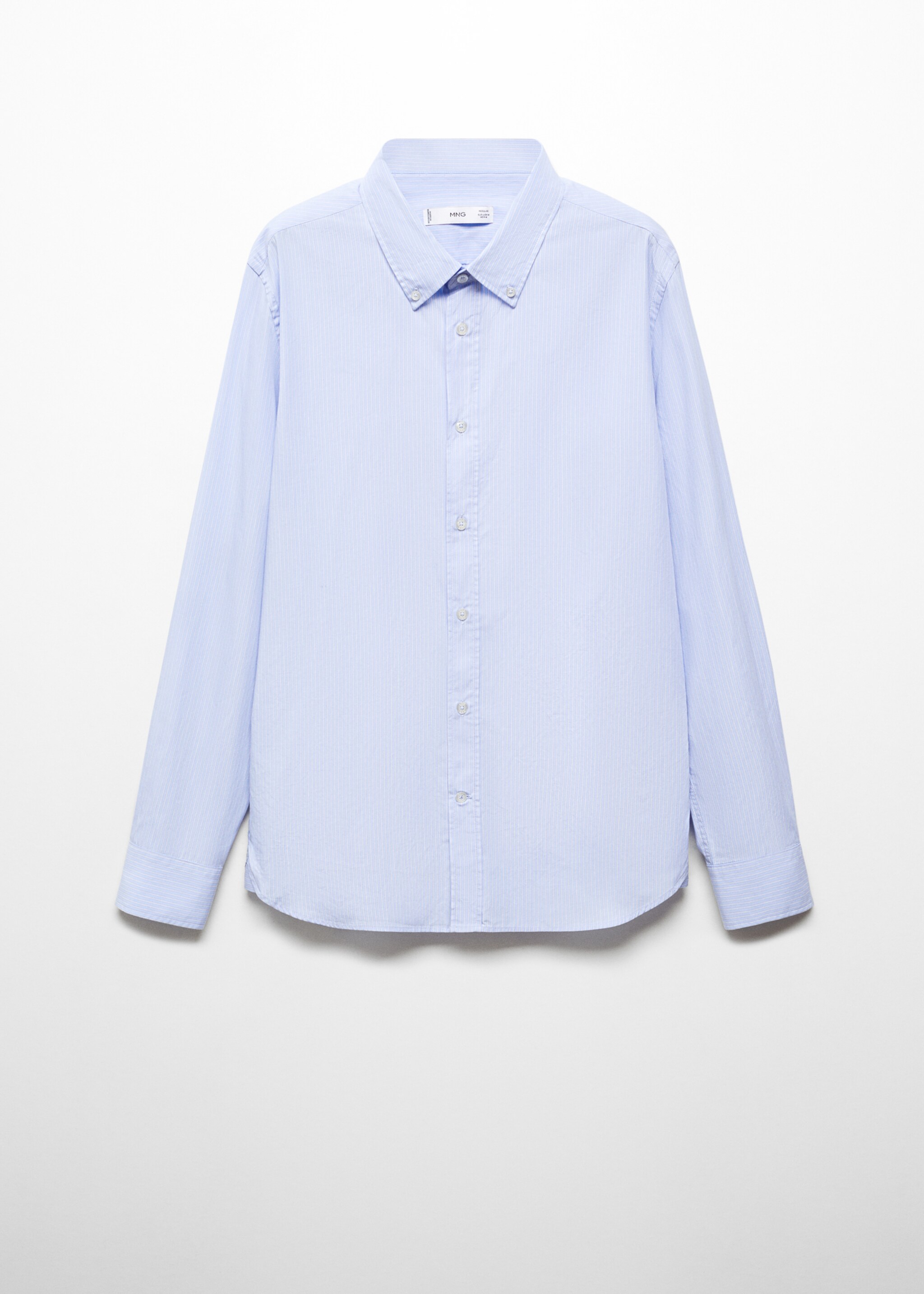 Regular-fit striped cotton shirt - Article without model