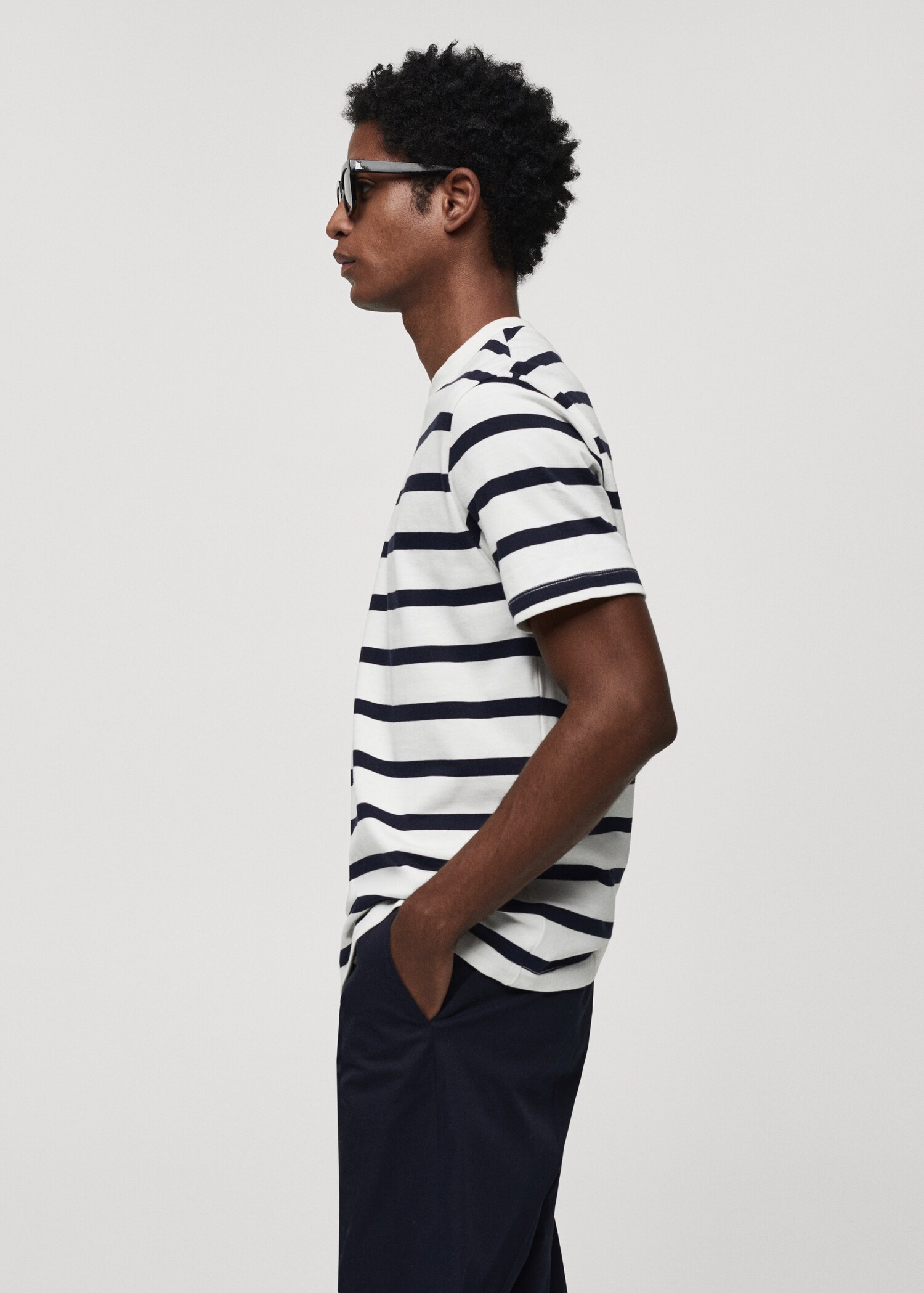 T-shirt coton à rayures - Détail de l'article 2