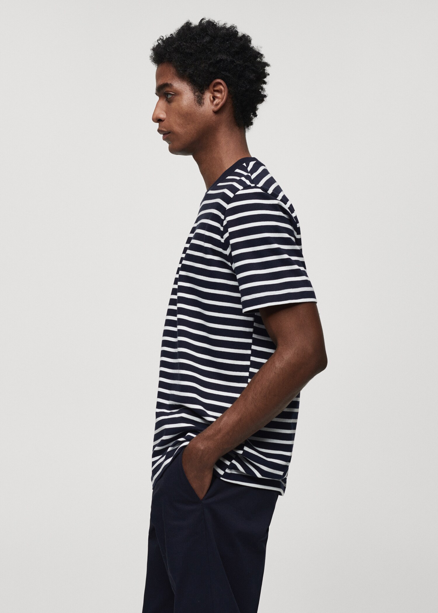 T-shirt coton à rayures - Détail de l'article 2