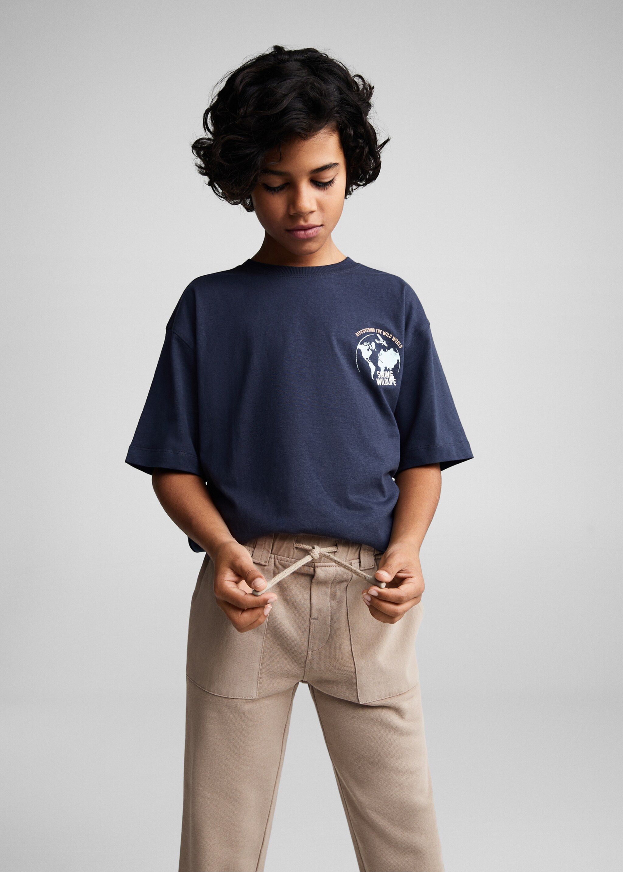 Elastic waist trousers - Medium plane