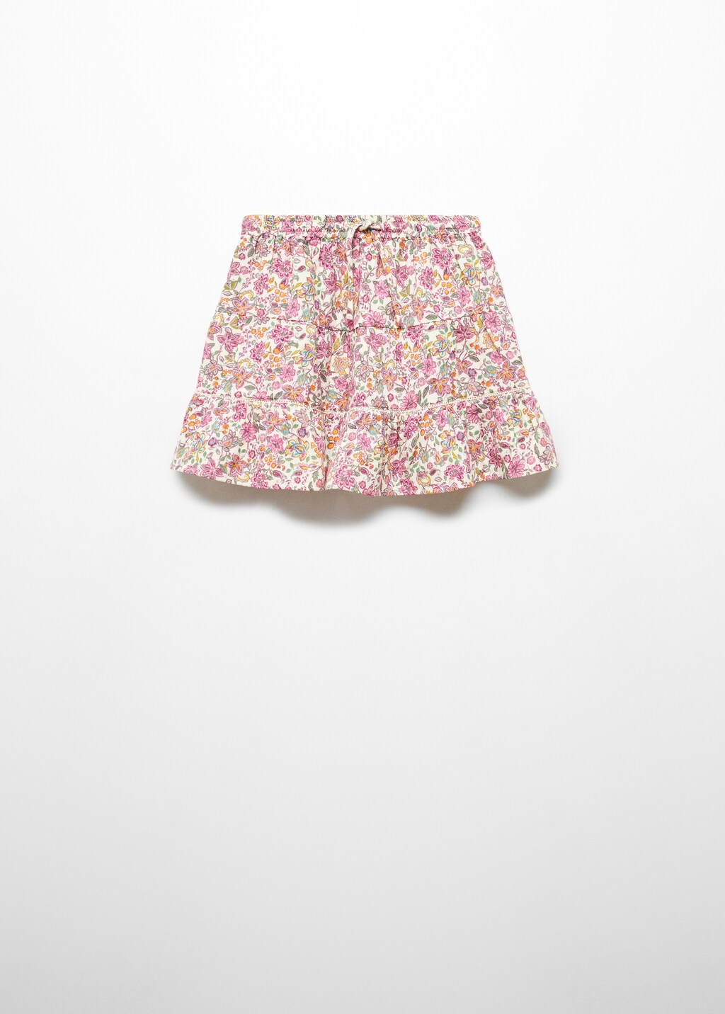 Ruffle flower print skirt - Girls | MANGO OUTLET USA Ruffle flower print skirt - Girls | MANGO OUTLET USA