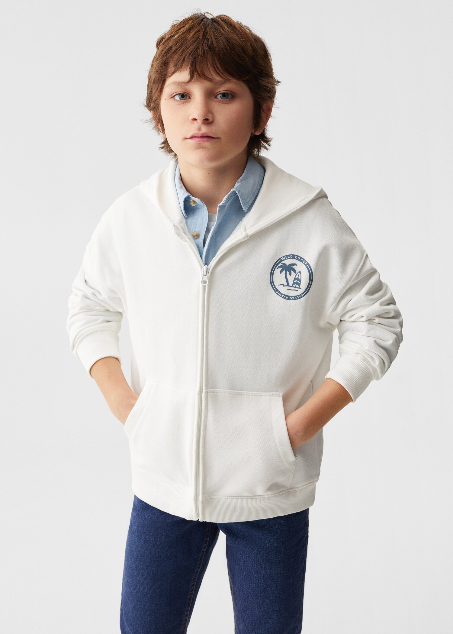 Sweatvest met capuchon - Middenvlak