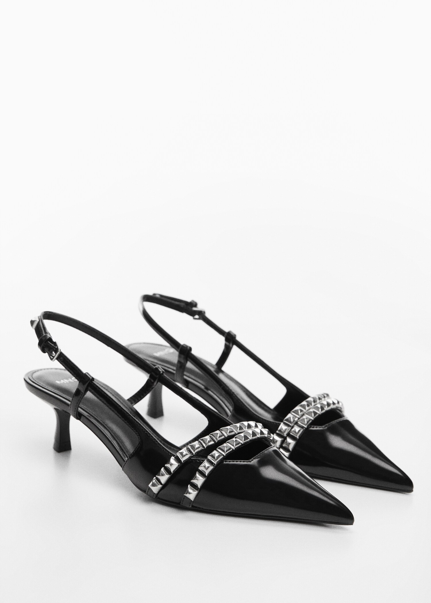 Studded slingback shoes - Medium plane