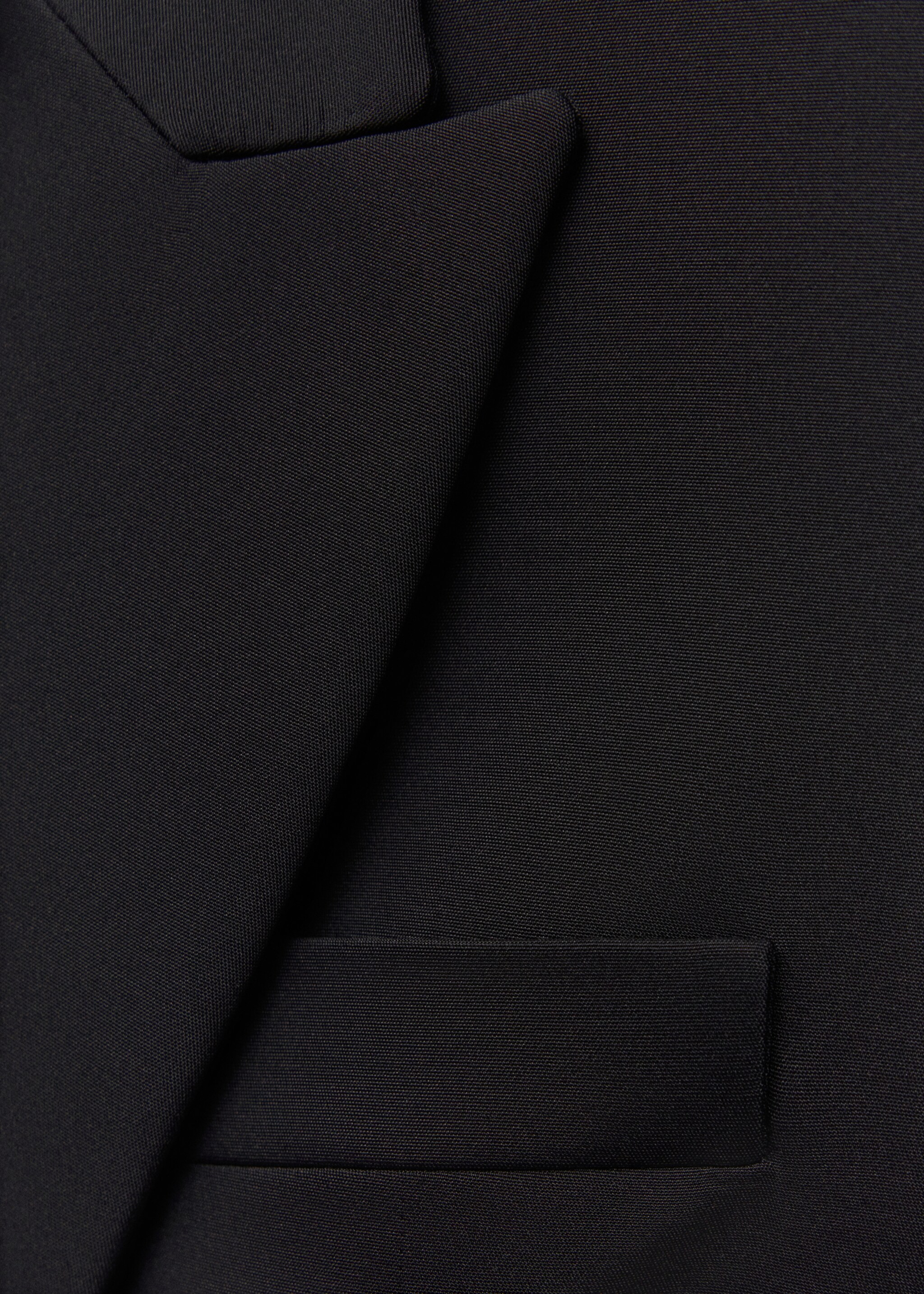 Fitted suit jacket - Details of the article 8, Black. Ref: 67034481-00.